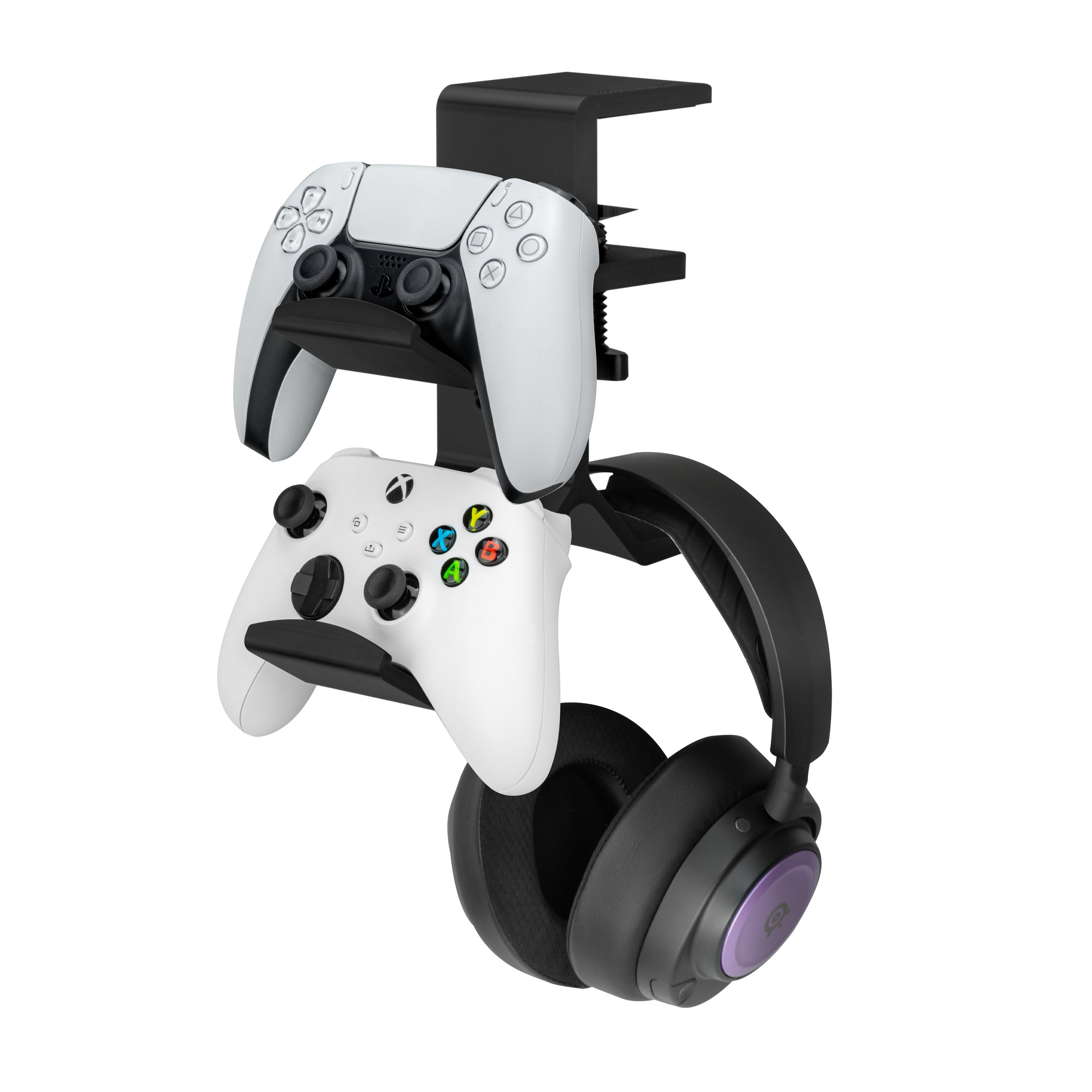 The Grebe - Headphone & Dual Game Controller Holder - Attaches to