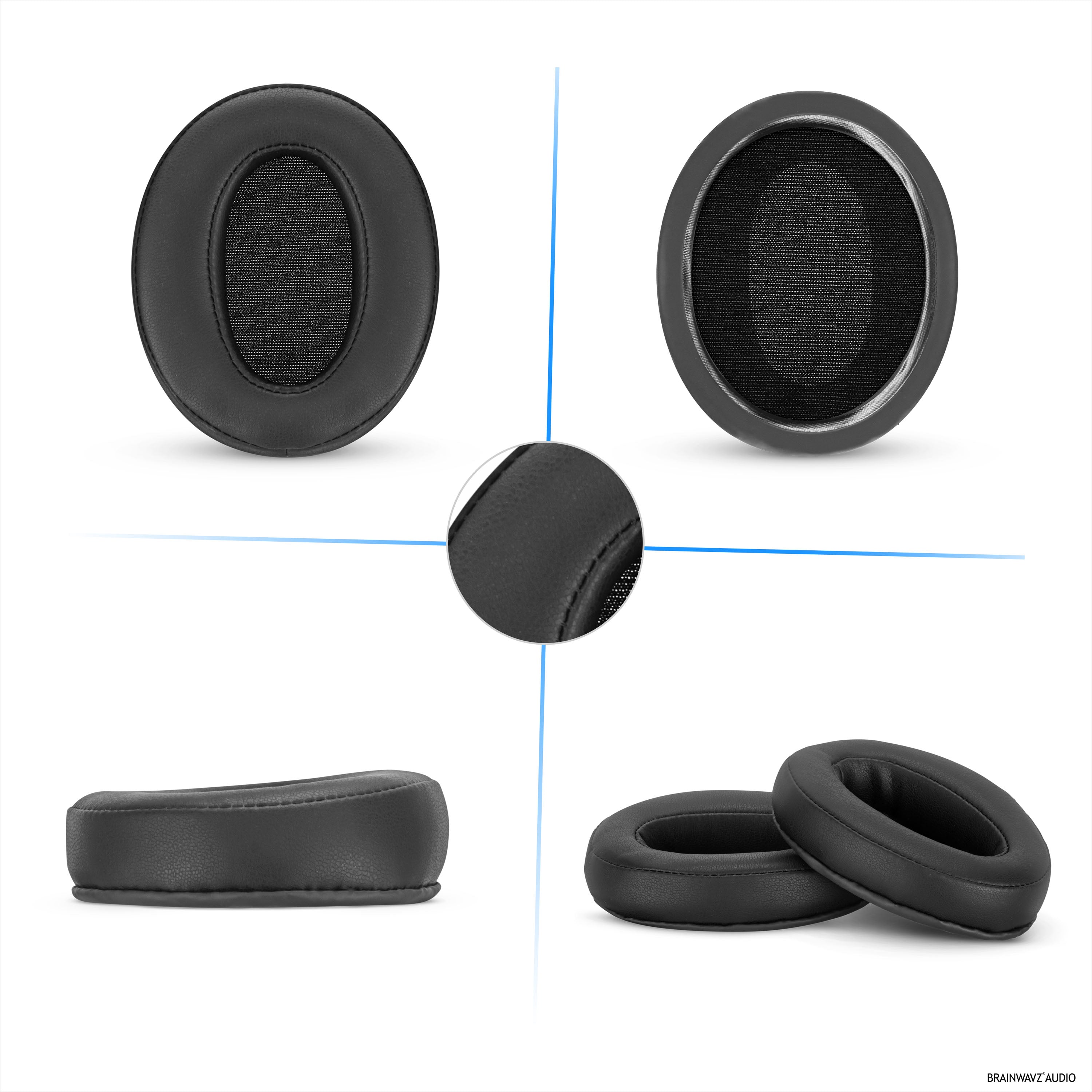 Replacement Ear Pads For Sennheiser Momentum 1, 2, 3 & HD1 – Black Foam Cushions