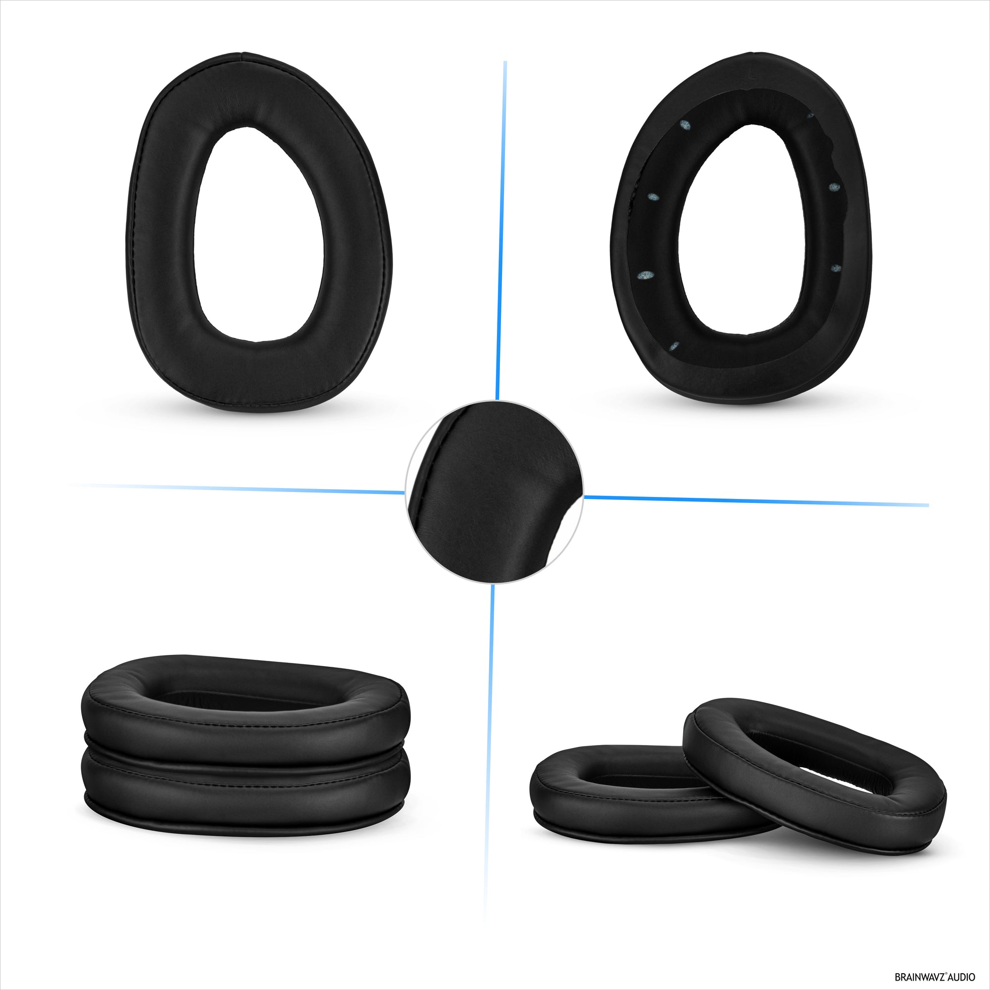 Replacement Earpads for SENNHEISER GSP300, GSP350, GSP301, GSP302, GSP303, &amp; GSP370 Headphones - Soft PU Leather &amp; Memory Foam