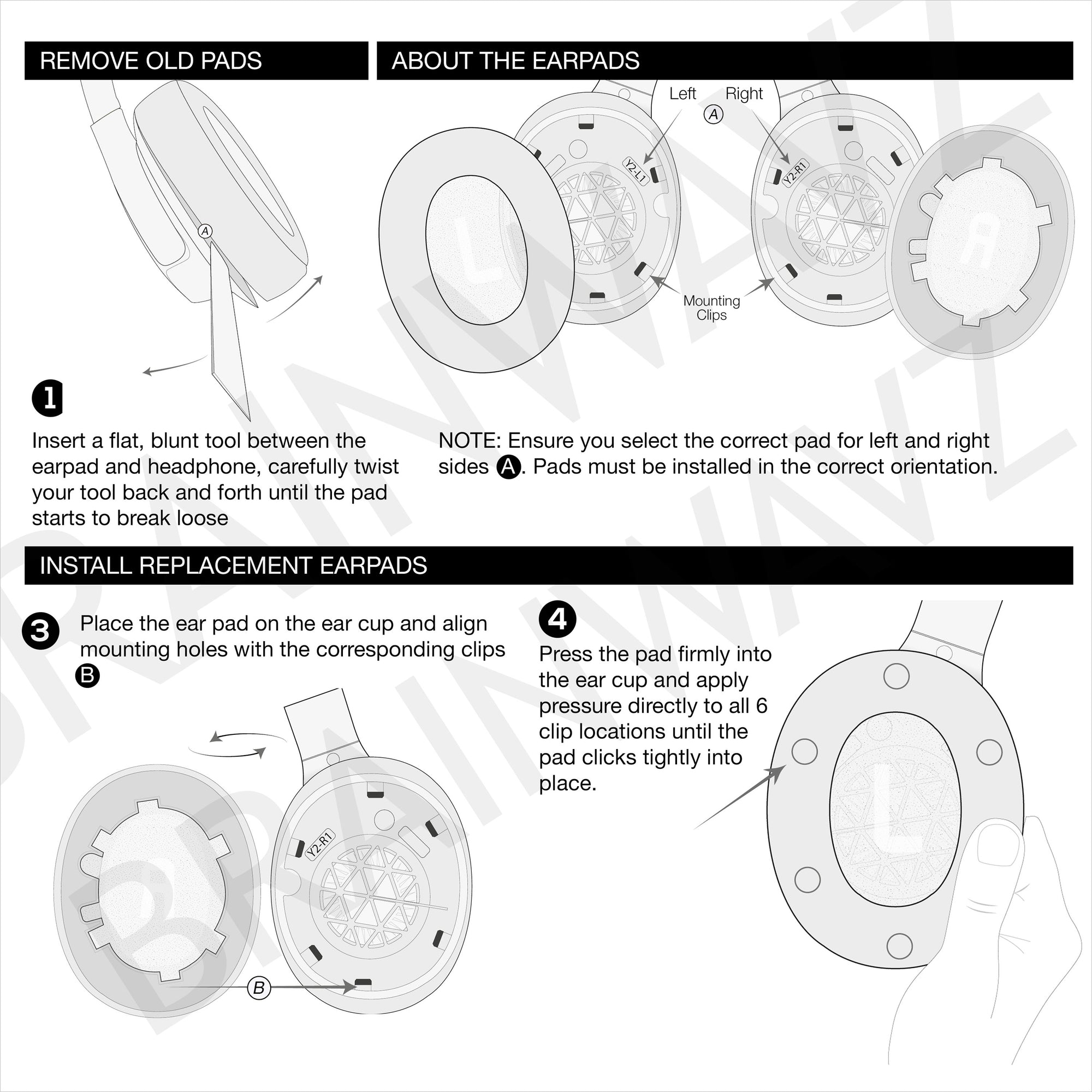 Hybrid Earpads for JBL TUNE 750BT, TUNE 760BTNC, TUNE 700BTNC, TUNE 700BT &amp; TUNE 750BTNC Headphones, Soft Cool Gel, Super Soft Fabric, PU Leather &amp; Memory Foam