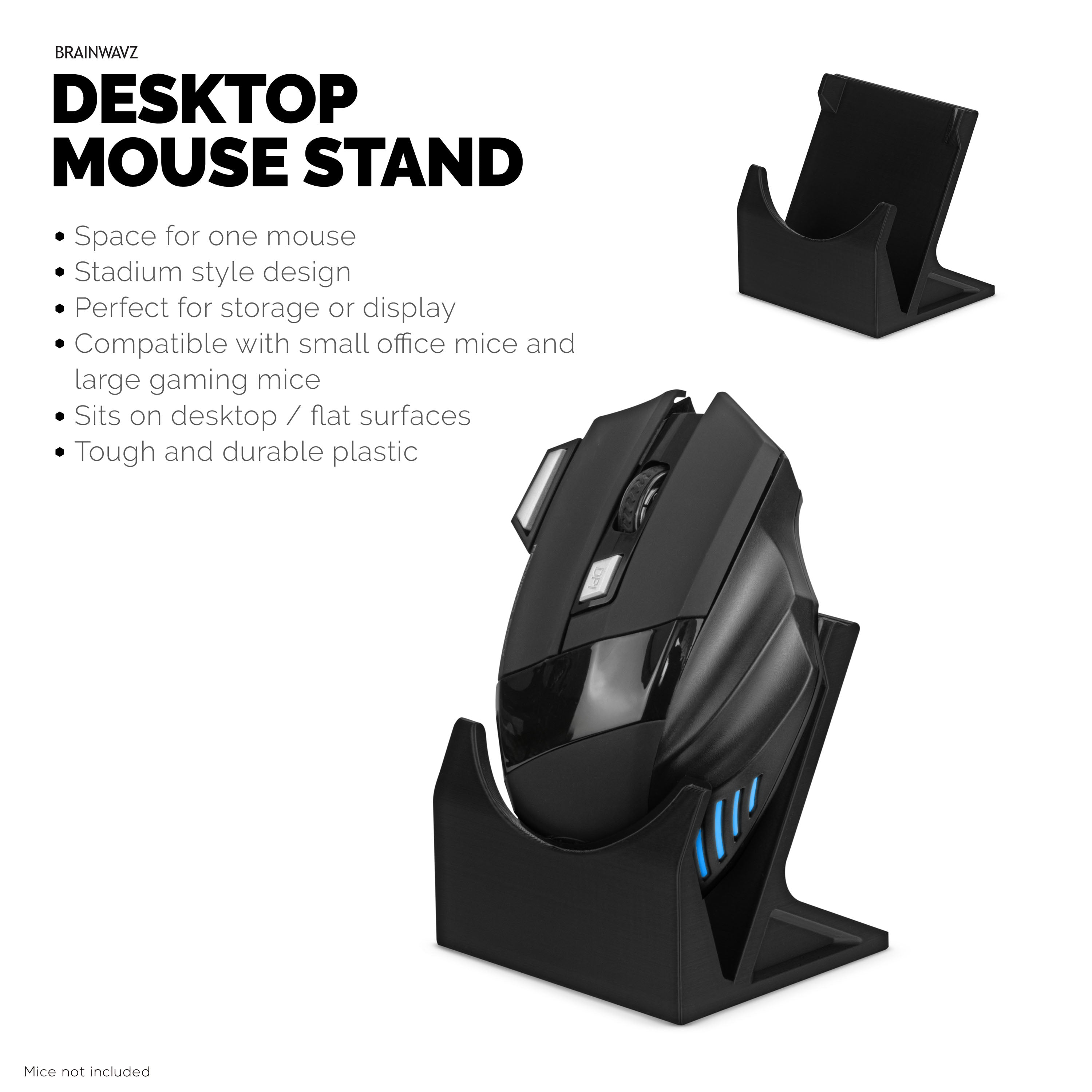 Desktop PC Mouse Stand Holder for Gaming & Office Mice like Logitech ...