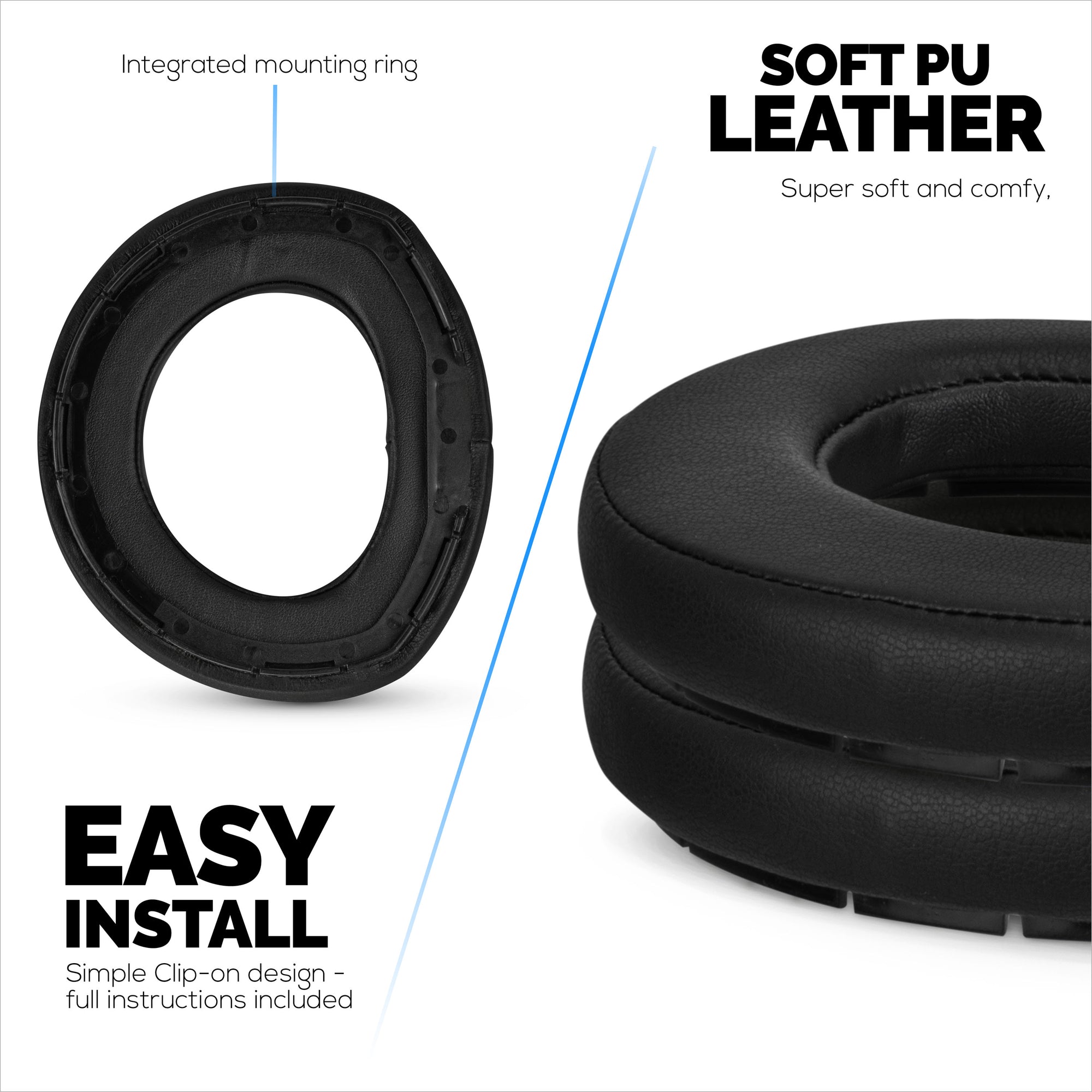 Replacement Earpads for Sennheiser HD800 &amp; H800S Gaming Headphones, PU Leather, Memory Foam Extra Comfort, Upgraded, Durable &amp; Long Lasting