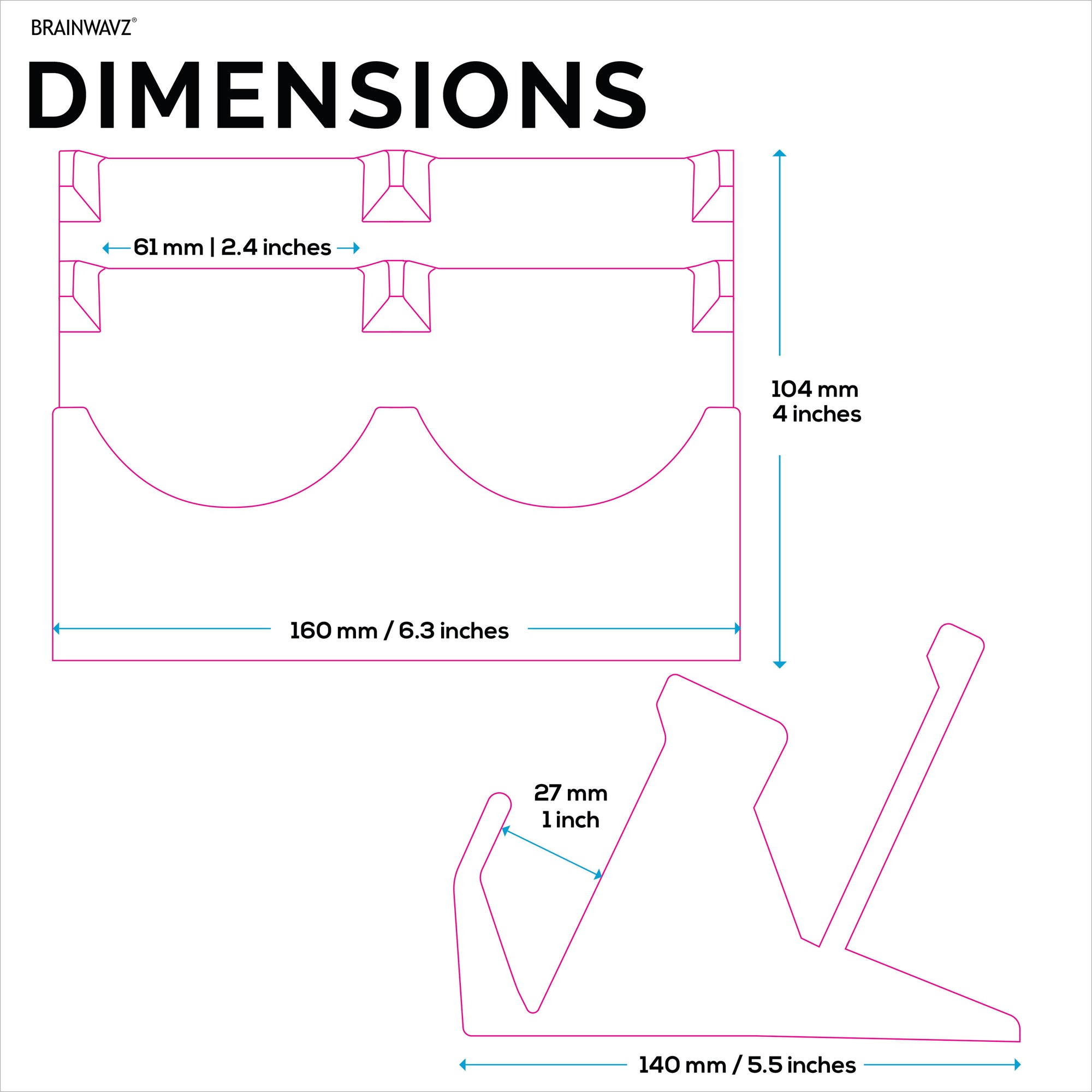 Desktop Quad PC Mouse Stand Holder for Gaming &amp; Office Mice From Logitech, Razer, Corsair &amp; More