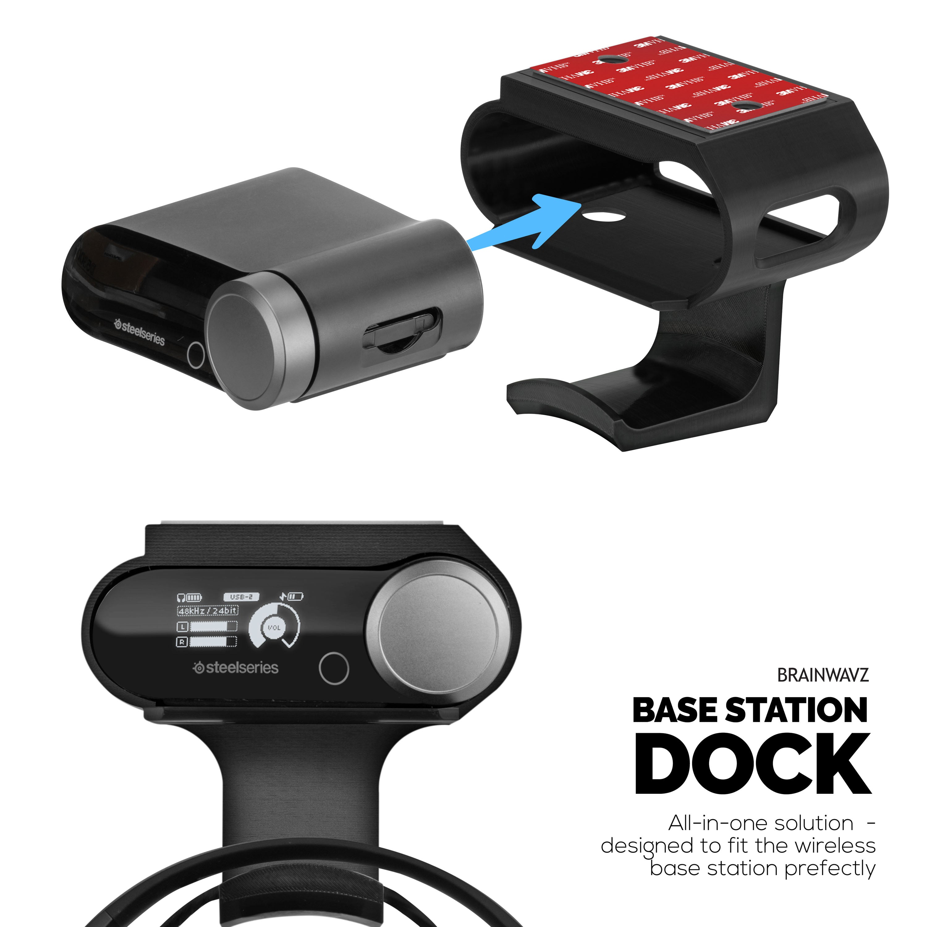 BRAINWAVZ Supporto da tavolo per SteelSeries Arctis Nova Pro BRAINWAVZ Supporto da tavolo per SteelSeries Arctis Nova Pro