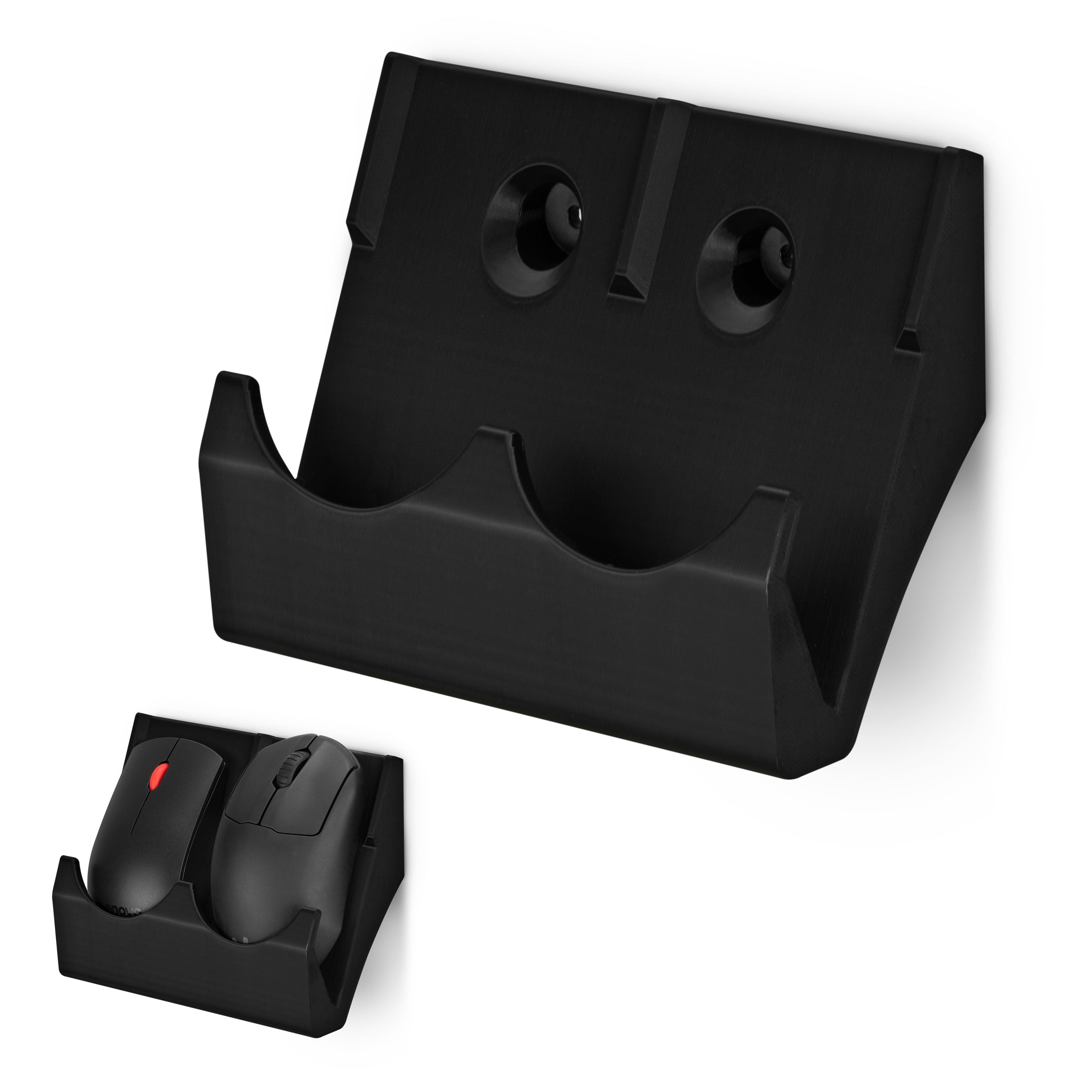 Wall Mount Dual Mouse Holder Display Stand - Holds Gaming & Most Size ...