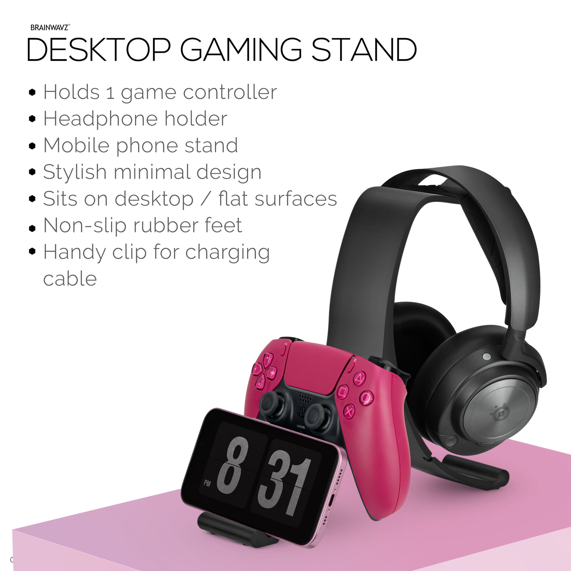 Support De Rangement Pour Manettes De Jeu - Design Décoratif En Résine - Pour Bureau, Chambre, Salon - Organisez Vos Accessoires Gaming - 4