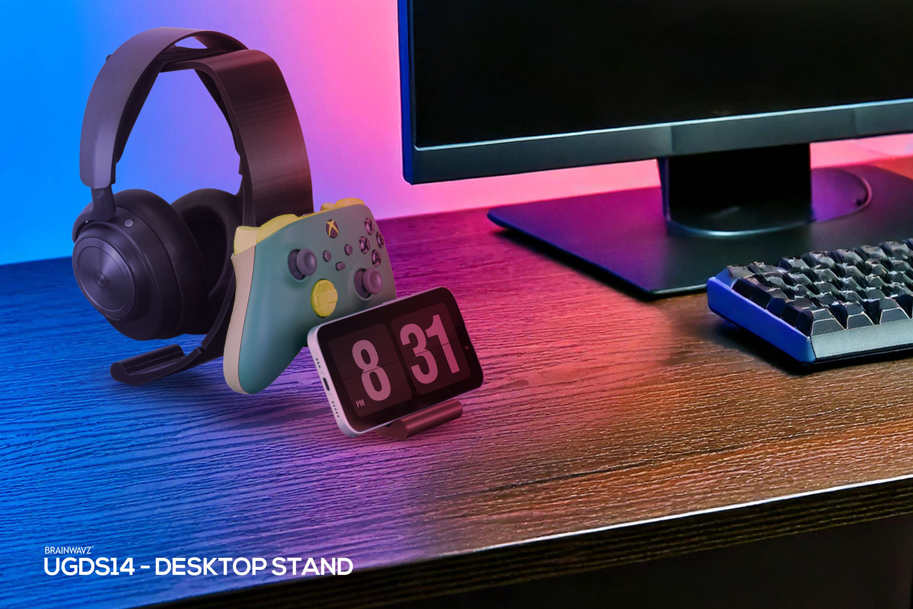 Desktop Game Controller & Headphone Stand Hanger - Stylish, Minimalist ...