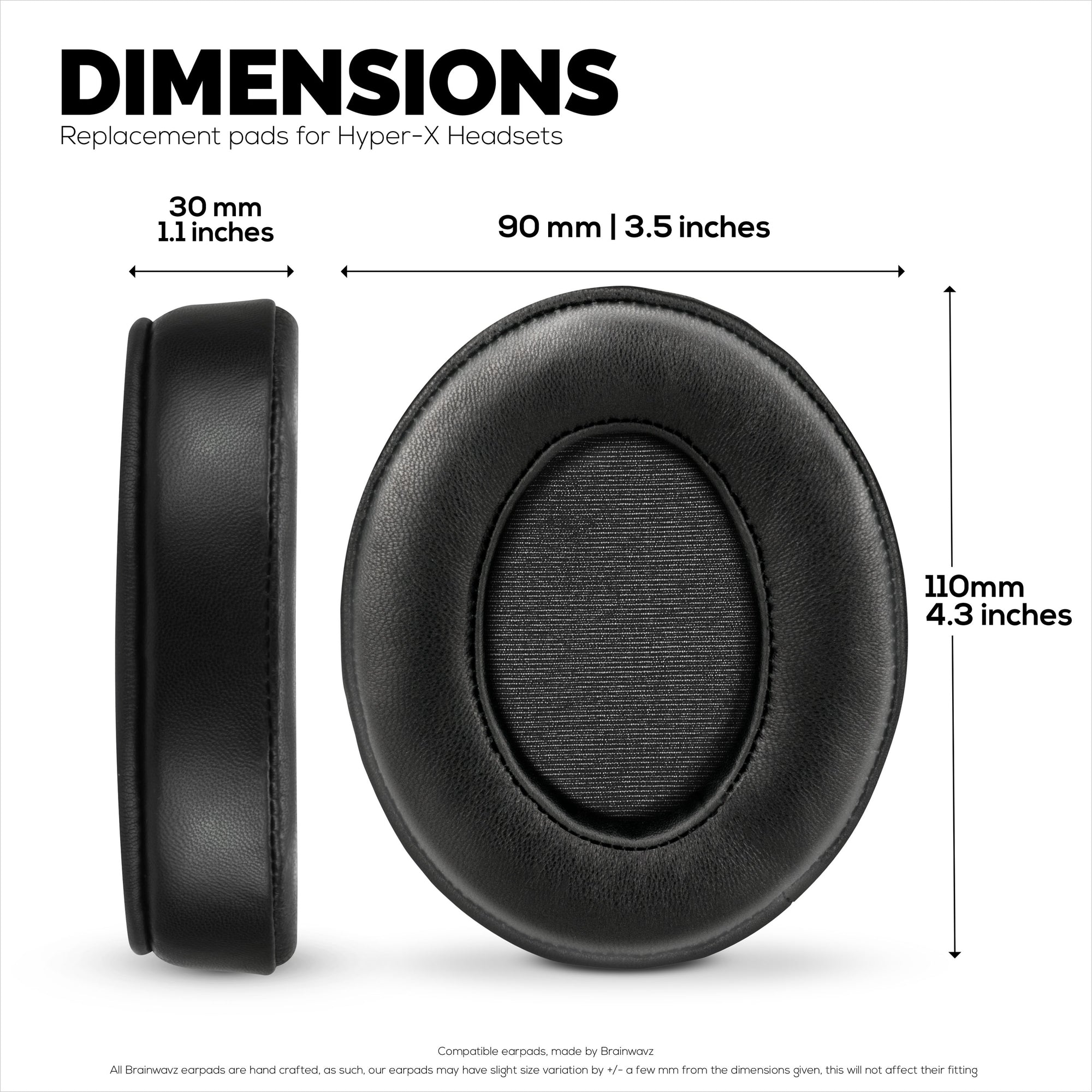 Sheepskin Gel Earpads for HyperX Cloud 1, 2 Wireless, Core, Flight S, Alpha S Headsets &amp; More, Soft Leather, Cooling Gel, Extra Comfort, Durable &amp; Long Lasting