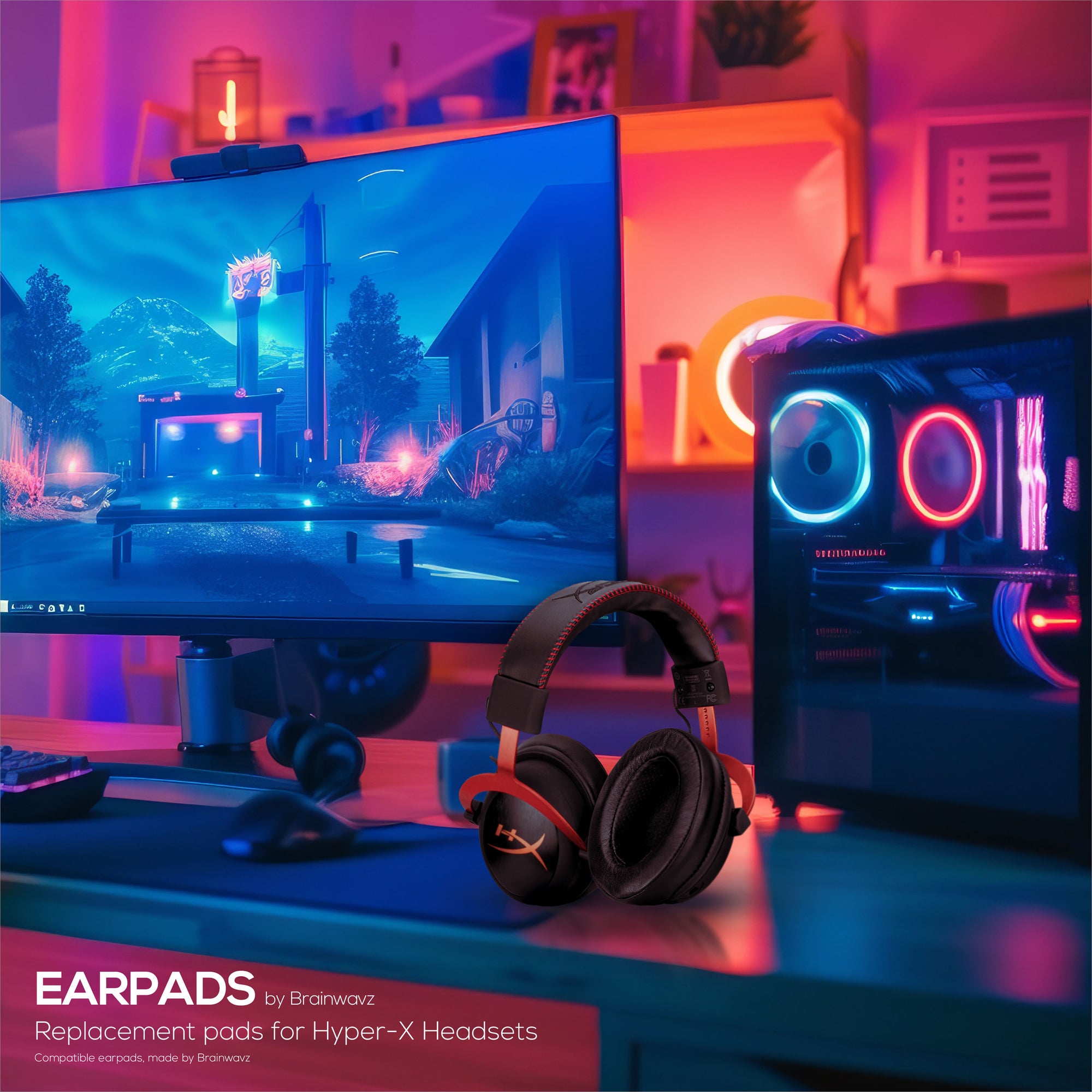 Sheepskin Gel Earpads for HyperX Cloud 1, 2 Wireless, Core, Flight S, Alpha S Headsets &amp; More, Soft Leather, Cooling Gel, Extra Comfort, Durable &amp; Long Lasting