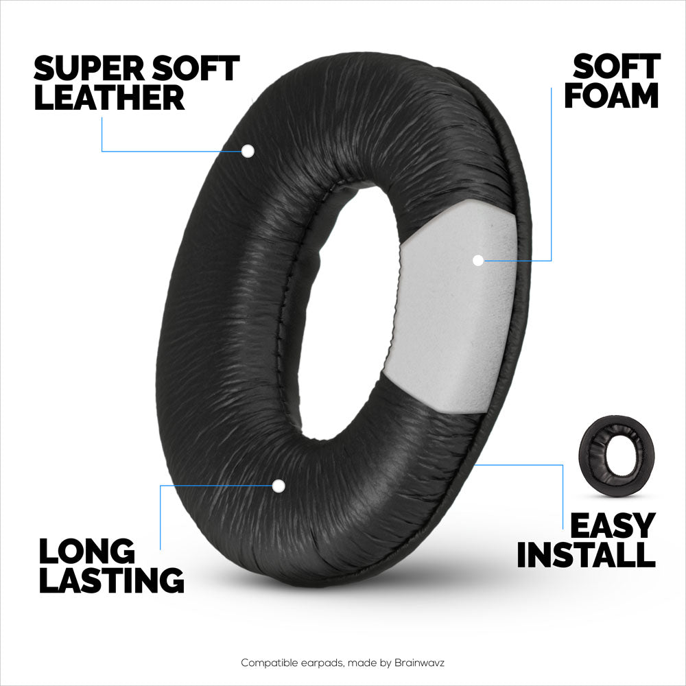 Replacement Leather Earpads for Sony RF985R, RF960R, RF960RK, RF970, RF970RK, RF925RK, RF865, RF865R, RF865RK, RF860, RF860F Headsets