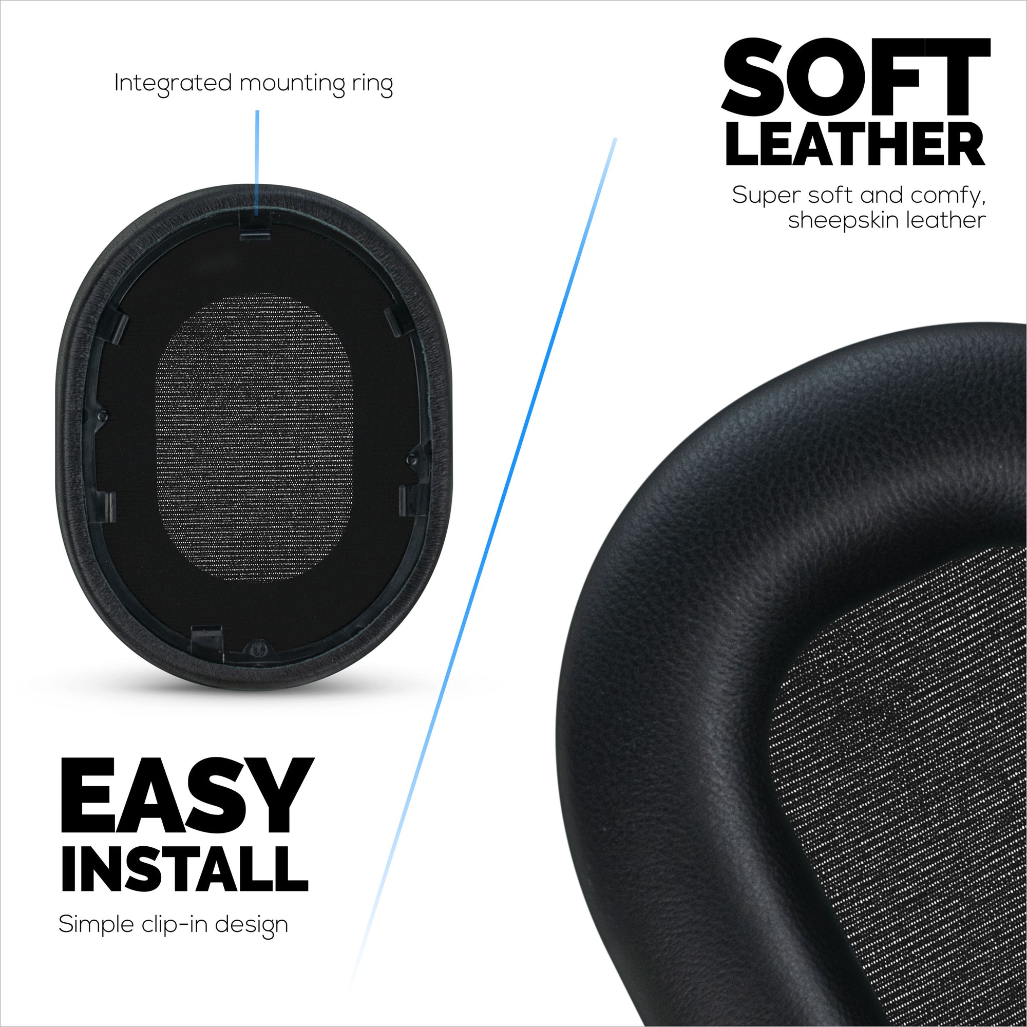 Sheepskin Earpads for Sony WH-1000XM5 Headphones, Soft Real Leather, Memory Foam Extra Comfort, Durable &amp; Long Lasting Ear Cushions