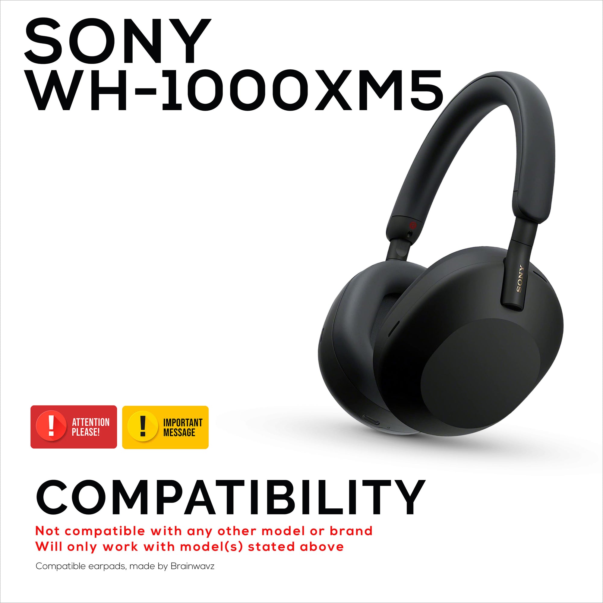 Hybrid Gel Earpads for Sony WH-1000XM5 Headphones, Cool Gel, Super Soft Fabric, PU Leather &amp; Thicker Memory Foam