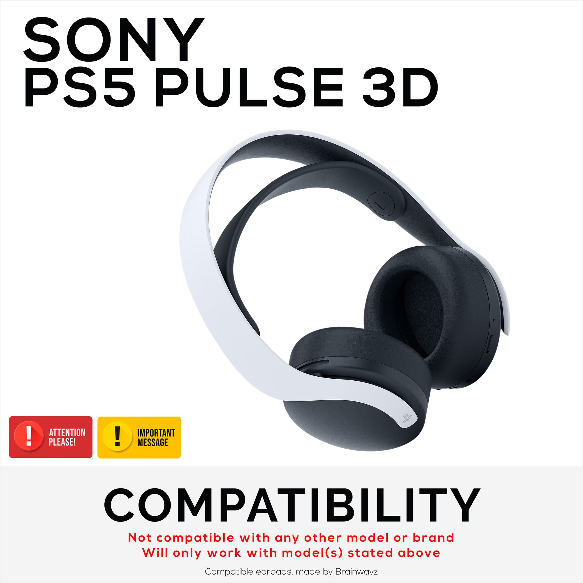 Hybrid Earpads for Sony PS5 PULSE 3D Headphones, Cool Gel, Super Soft Fabric, PU Leather &amp; Thicker Memory Foam