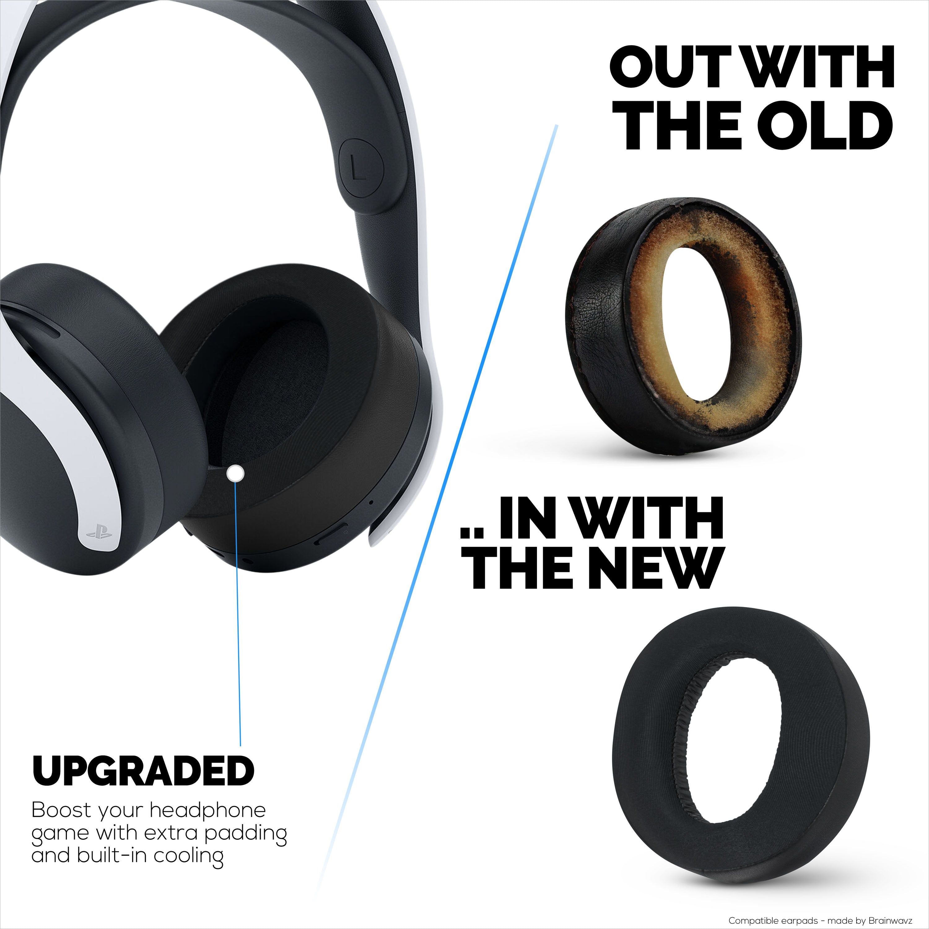 Ps5 Pulse 3d Headset Usb Replacement Defean Replacement Ear Pads