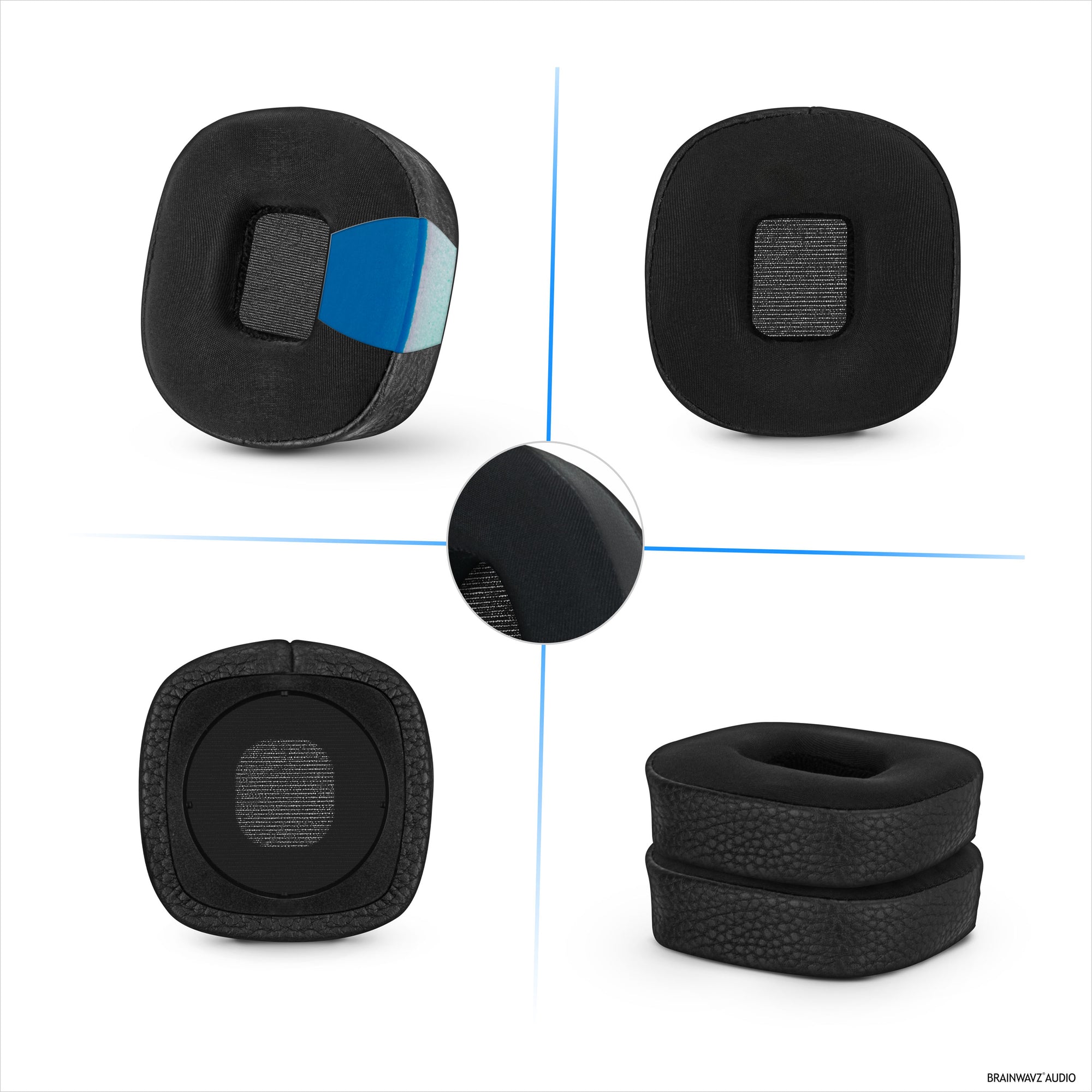 Hybrid Earpads for Marshall Major 3 Headphones, Cool Gel, PU Leather &amp; Thicker Memory Foam For Additional Comfort