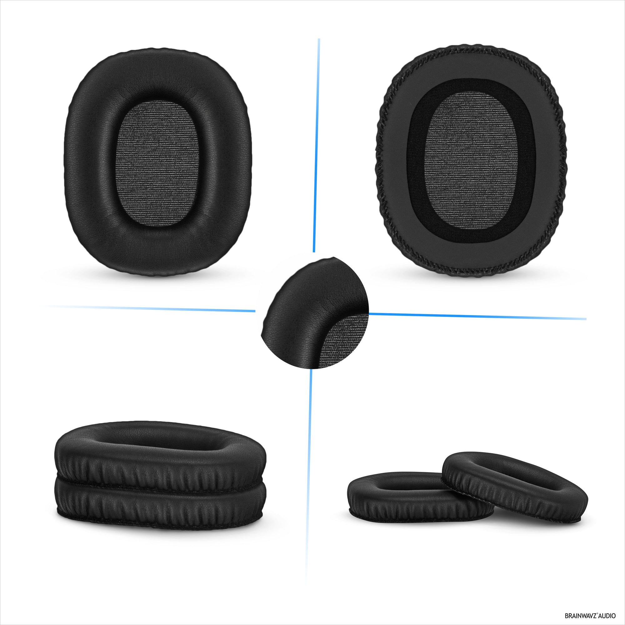 Replacement Earpads for Marshall Monitor / Monitor Bluetooth (1st Gen) Headphones, PU Leather, Memory Foam for Extra Comfort, Upgraded, Durable &amp; Long Lasting Ear Cushion