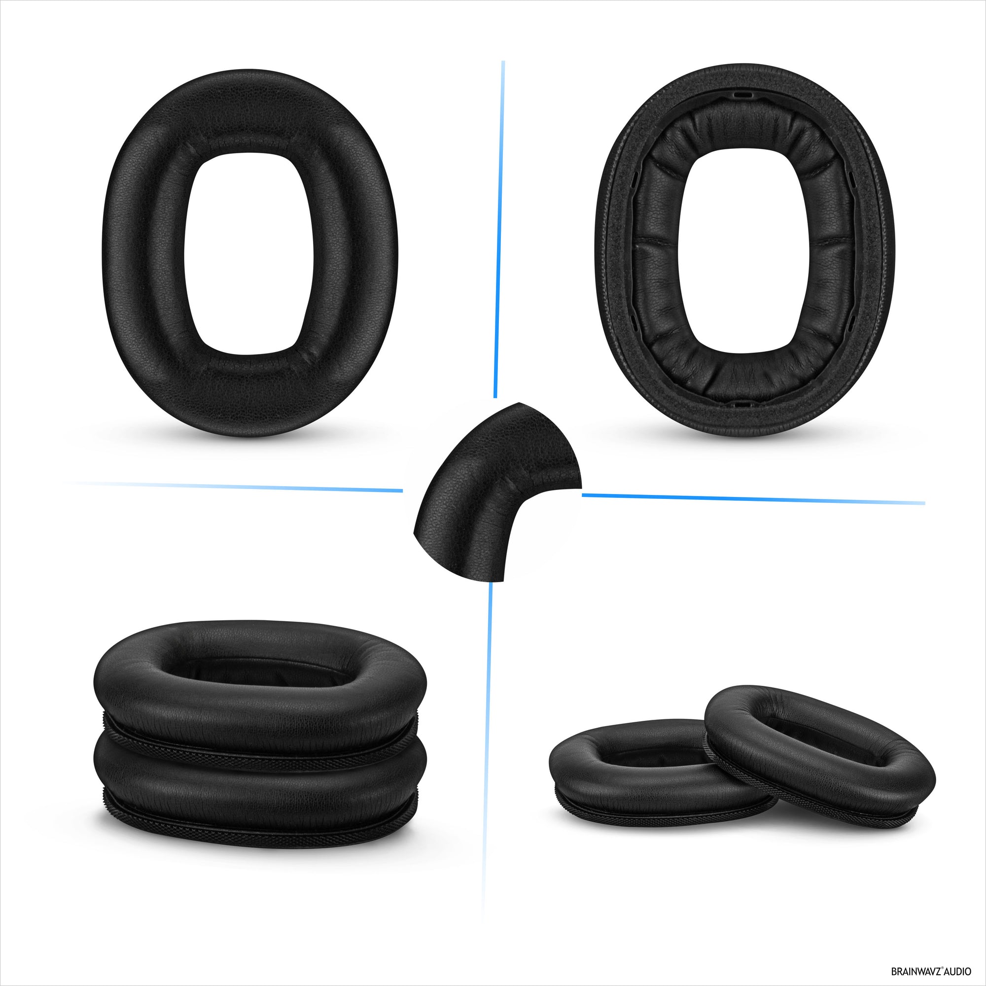 Replacement Earpads for Marshall Monitor 2 Headphones, PU Leather, Memory Foam for Extra Comfort, Upgraded, Durable &amp; Long Lasting Ear Cushions