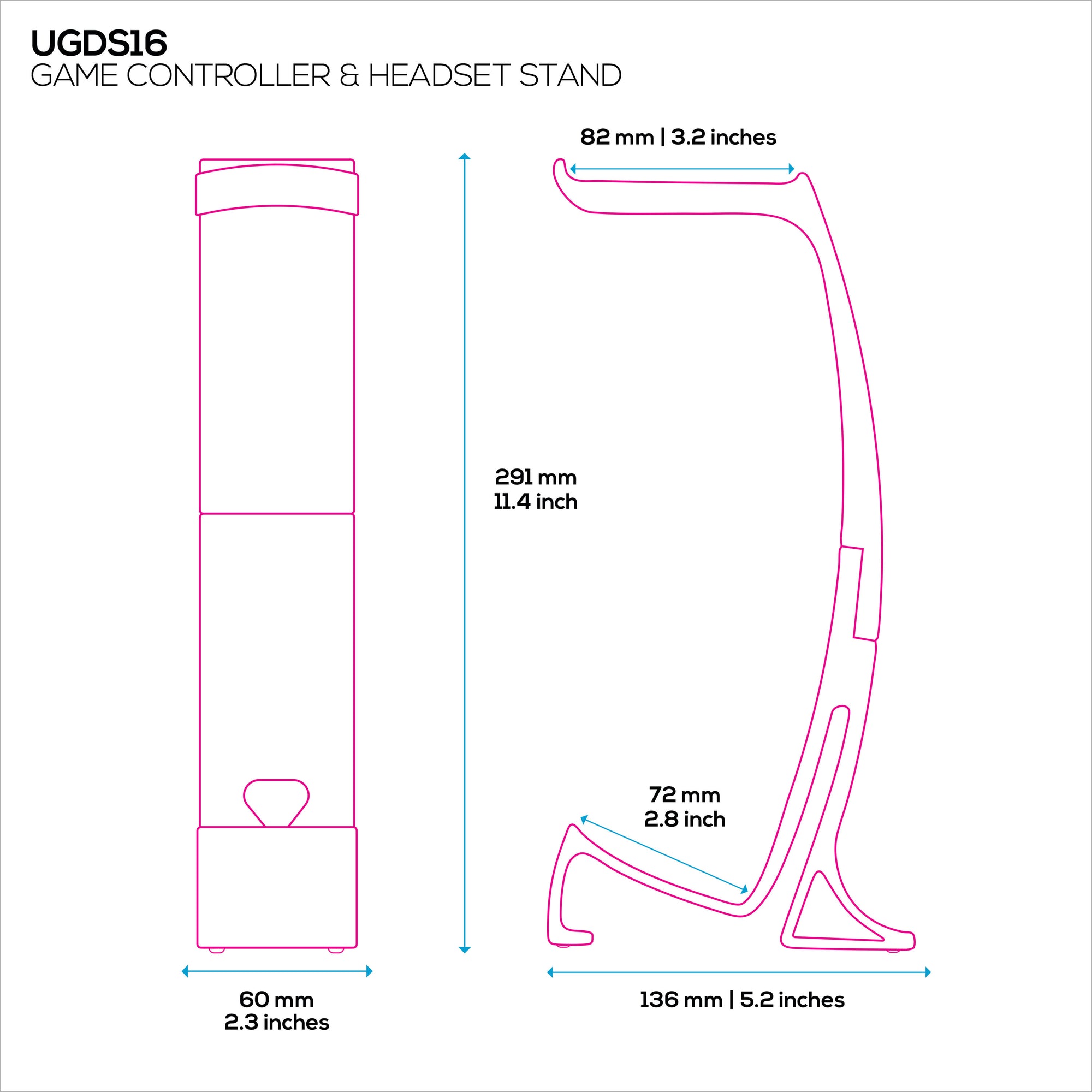 Headphone Stand &amp; Game Controller Holder – Sleek Headset Hanger &amp; Gamepad Stand for Xbox, PlayStation, Nintendo, Legacy, Retro &amp; Mor