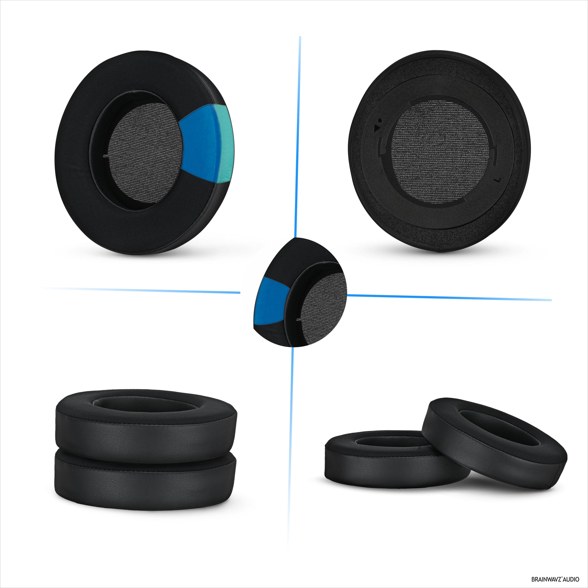 Hybrid Earpads for Razer Kraken PRO V2 7.1 Headphones, Cool Gel, PU Leather &amp; Thicker Memory Foam
