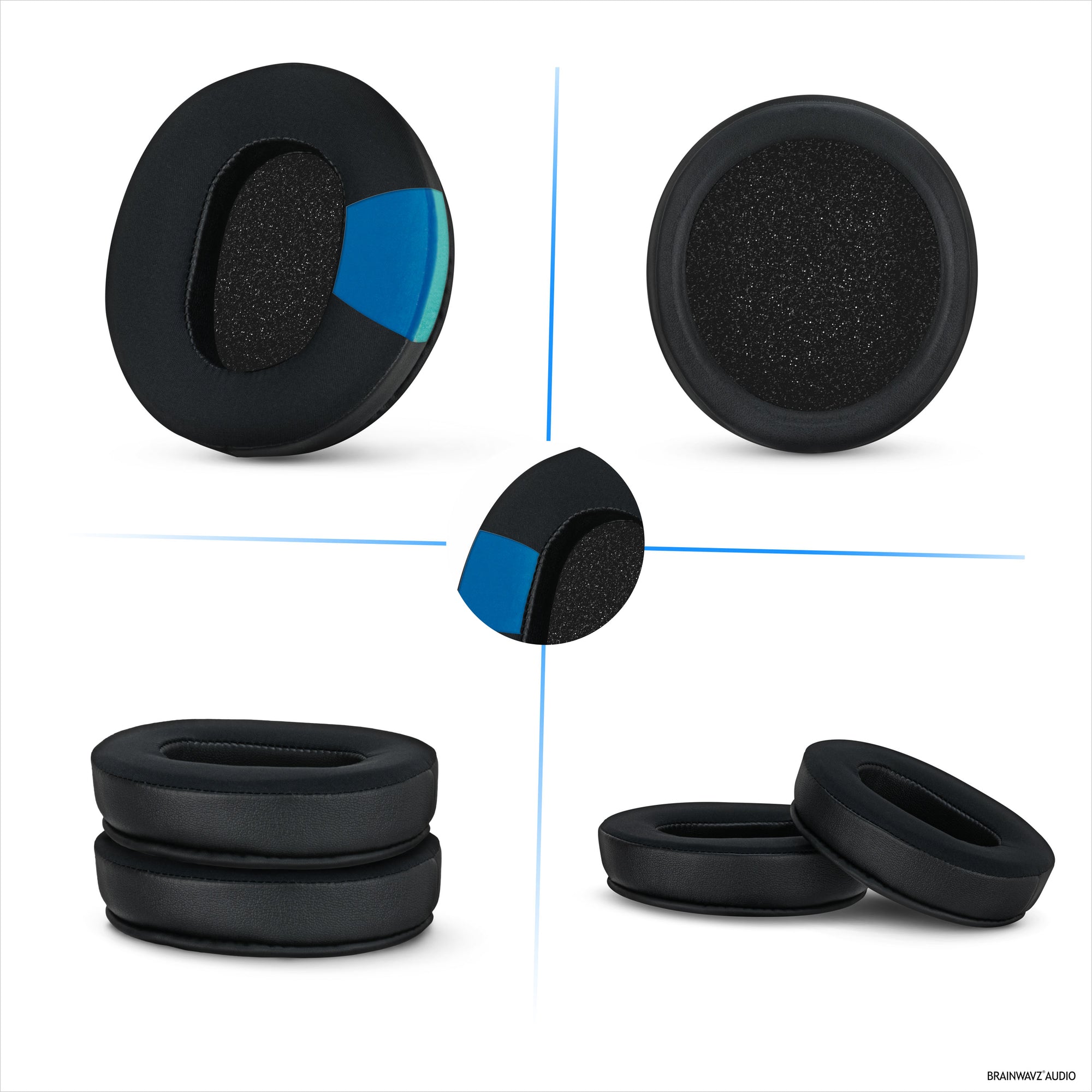 Hybrid Earpads for Razer Kraken PRO V3 Headphones, Cool Gel, PU Leather &amp; Thicker Memory Foam