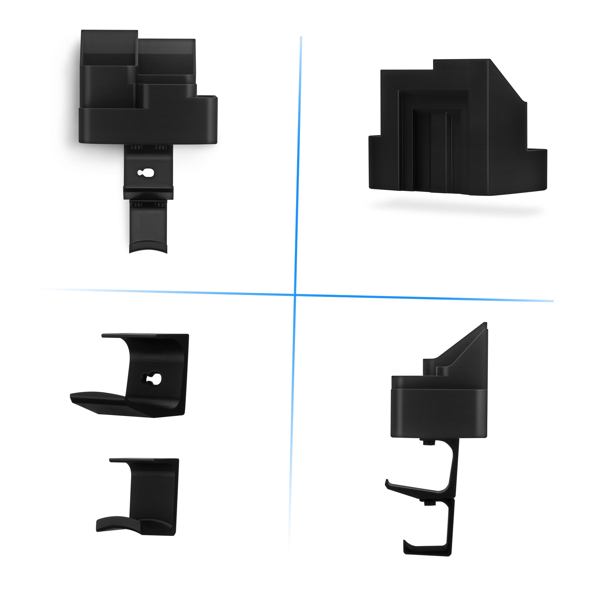 Wall-Mounted Remote &amp; Gaming Organizer – Remote/Mobile Holder with Removable Headset &amp; Controller Hangers