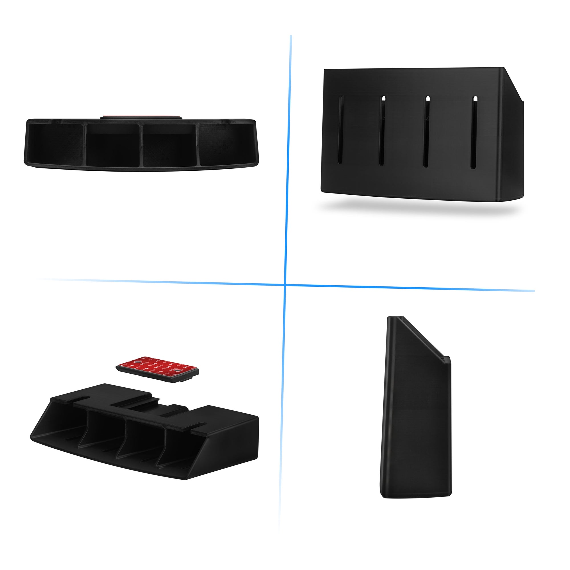 Universal Remote Control Holder – Removable Wall &amp; Under-Desk Mount for TV, DVD, Streaming, AC Remotes &amp; More – Space-Saving Organizer