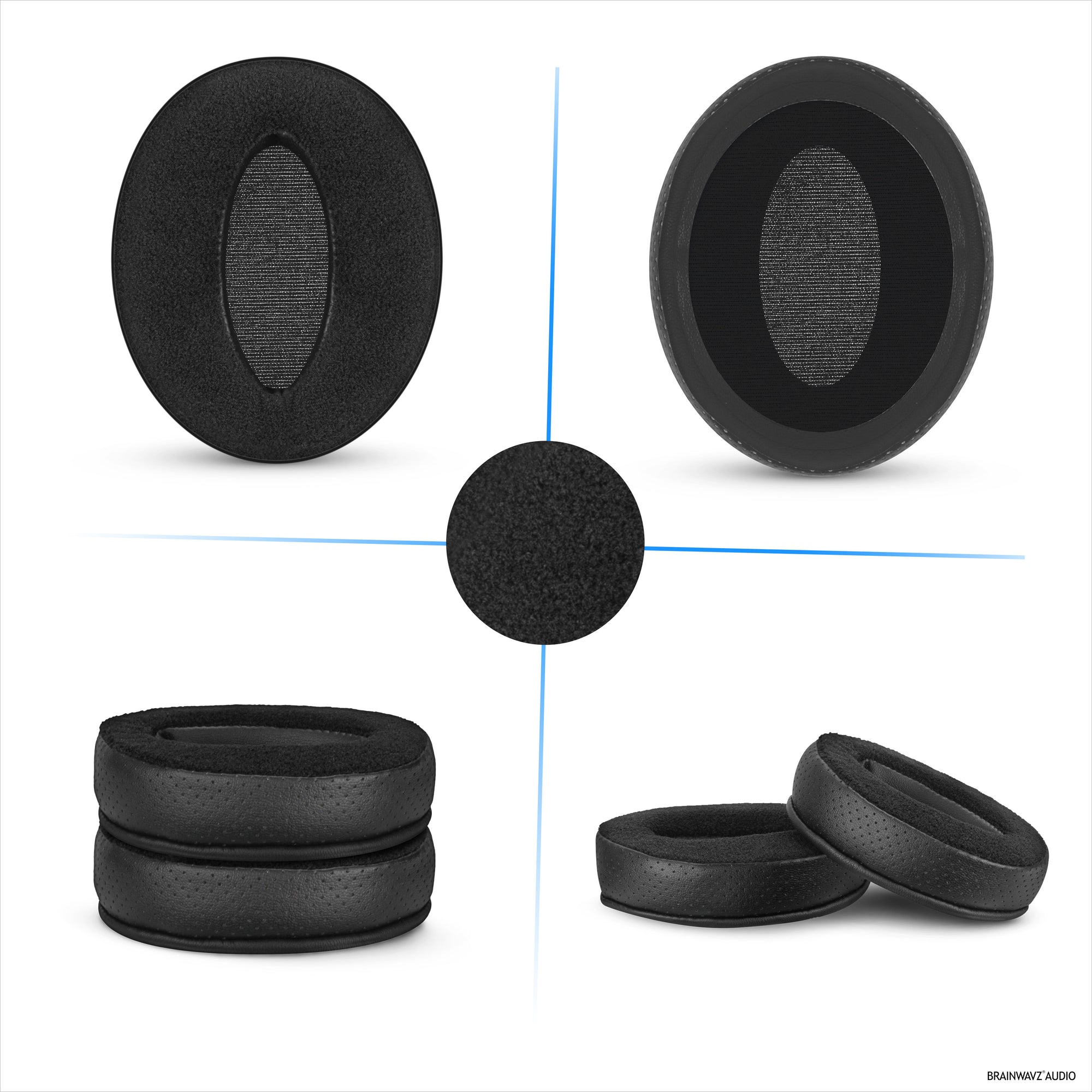 Replacement Hybrid Earpads for Sennheiser HD 4.50, HD 350BT, HD 4.40BT, HD 4.50BT, HD 4.50BTNC, HD 450BT. Soft Perforated PU Leather, Velour &amp; Memory Foam