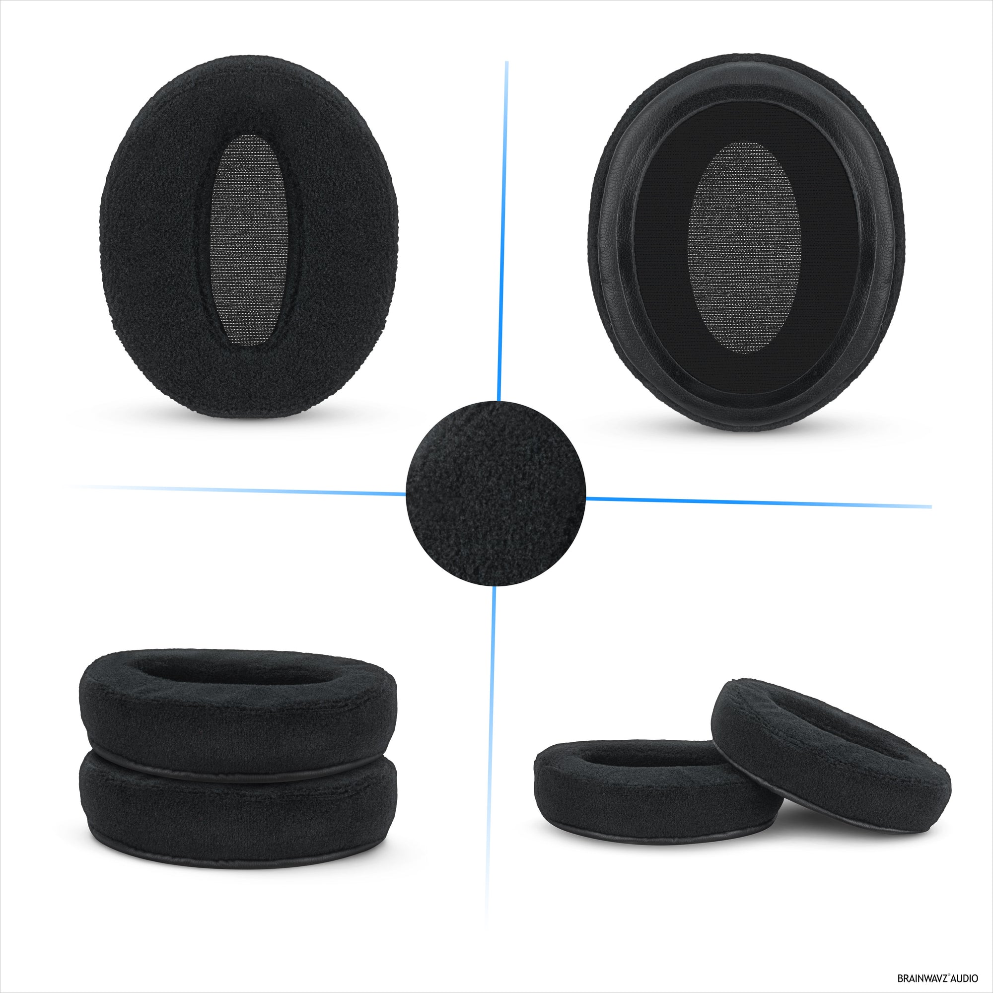 Replacement Velour Earpads for Sennheiser HD 4.50, HD 350BT, HD 4.40BT, HD 4.50BT, HD 4.50BTNC, HD 450BT. Soft Velour &amp; Memory Foam for Extra Comfort