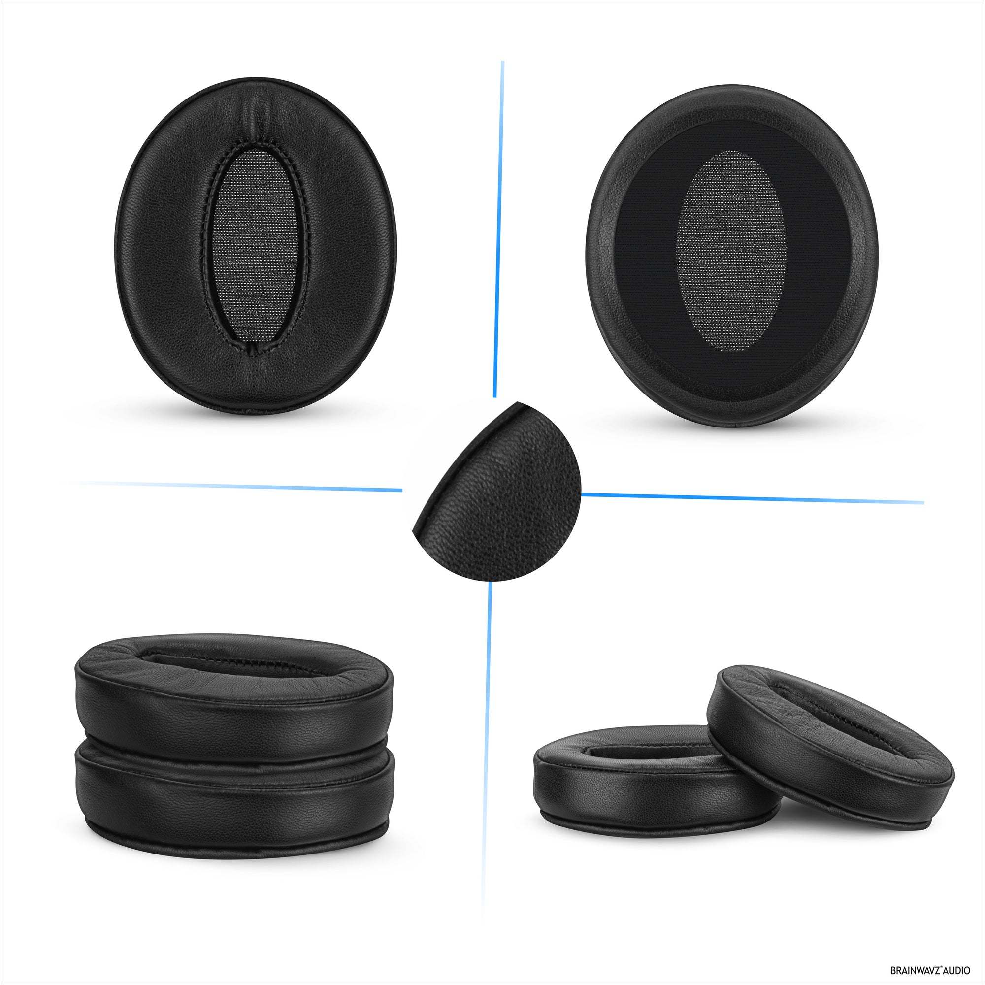Replacement Sheepskin Earpads for Sennheiser HD 4.50, HD 350BT, HD 4.40BT, HD 4.50BT, HD 4.50BTNC, HD 450BT. Soft Real Leather and Memory Foam for Extra Comfort