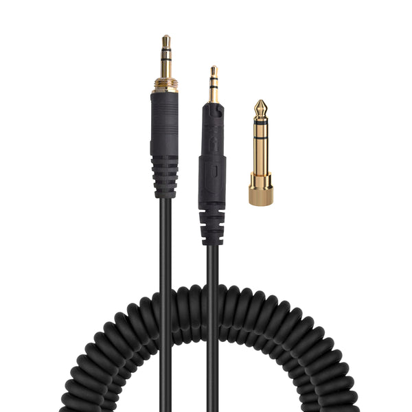 Coiled Replacement Audio Cable Compatible with Audio-Technica ATH