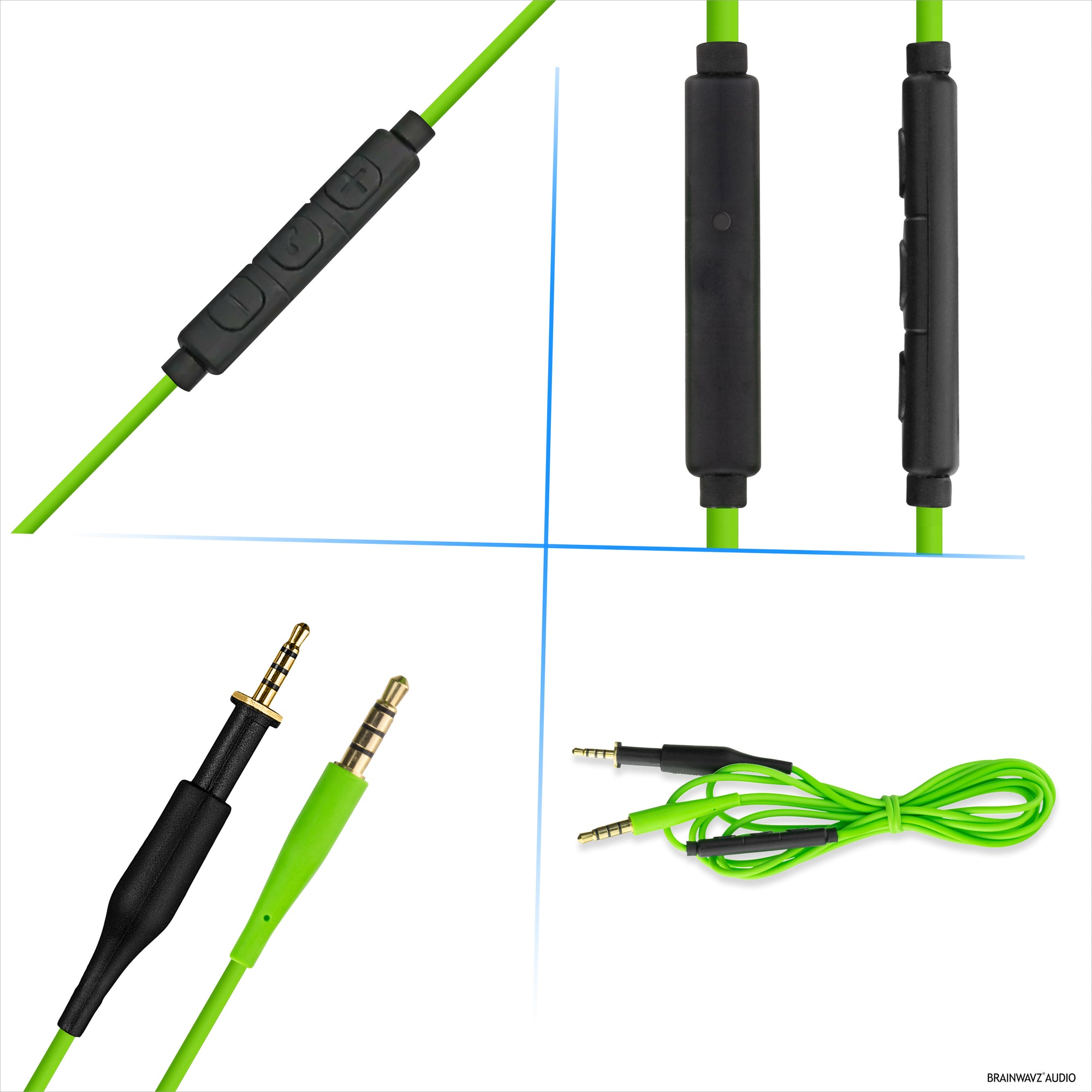 Replacement Audio Cable Compatible with AKG K430 K450 K451 K452 K480 &amp; Q460 – In-Line Remote