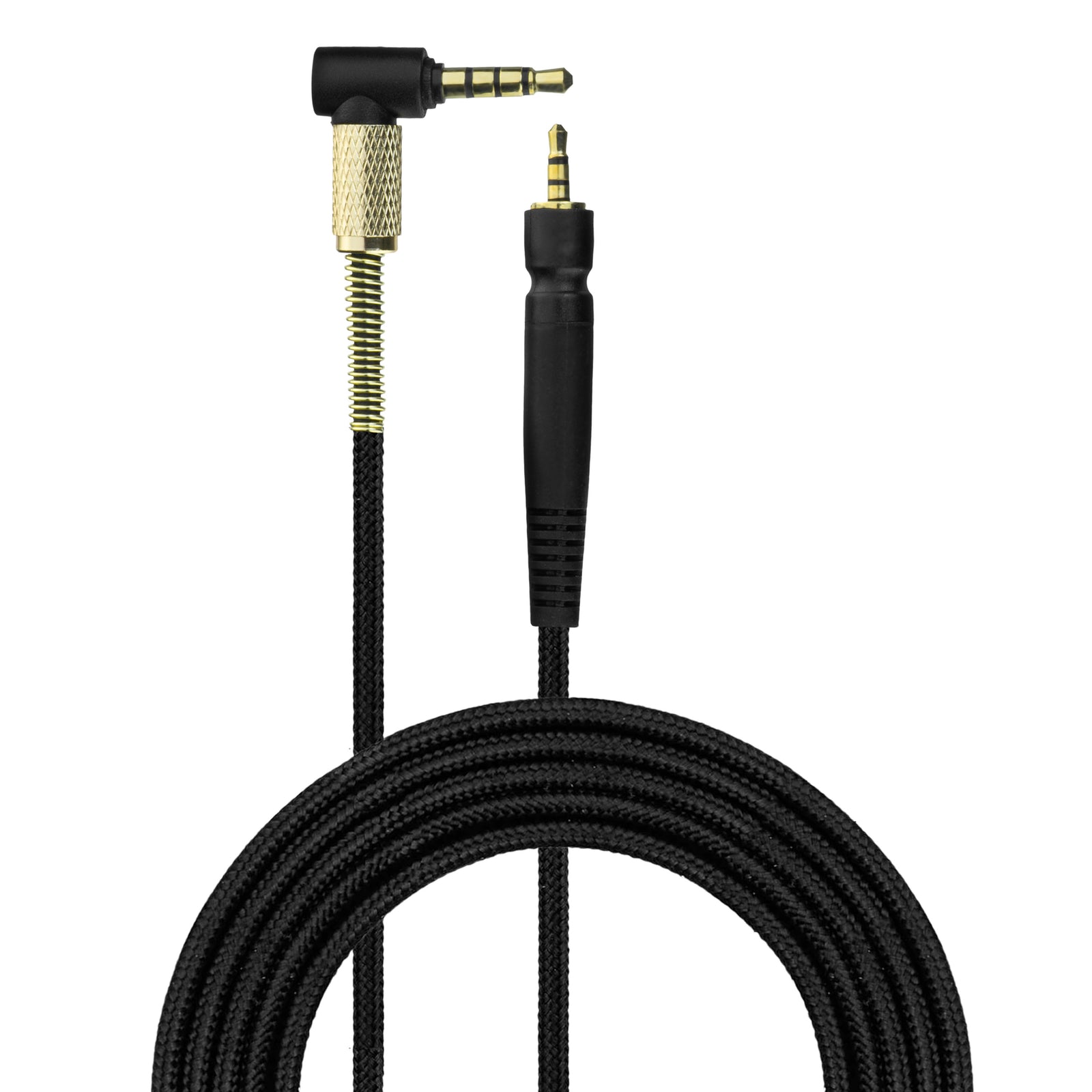 Replacement Audio Cable Compatible with Sennheiser GSP300, GSP350, GSP600 – Braided Nylon Cord, 3.5mm Right-Angle & 2.5mm Gold Plated Jacks