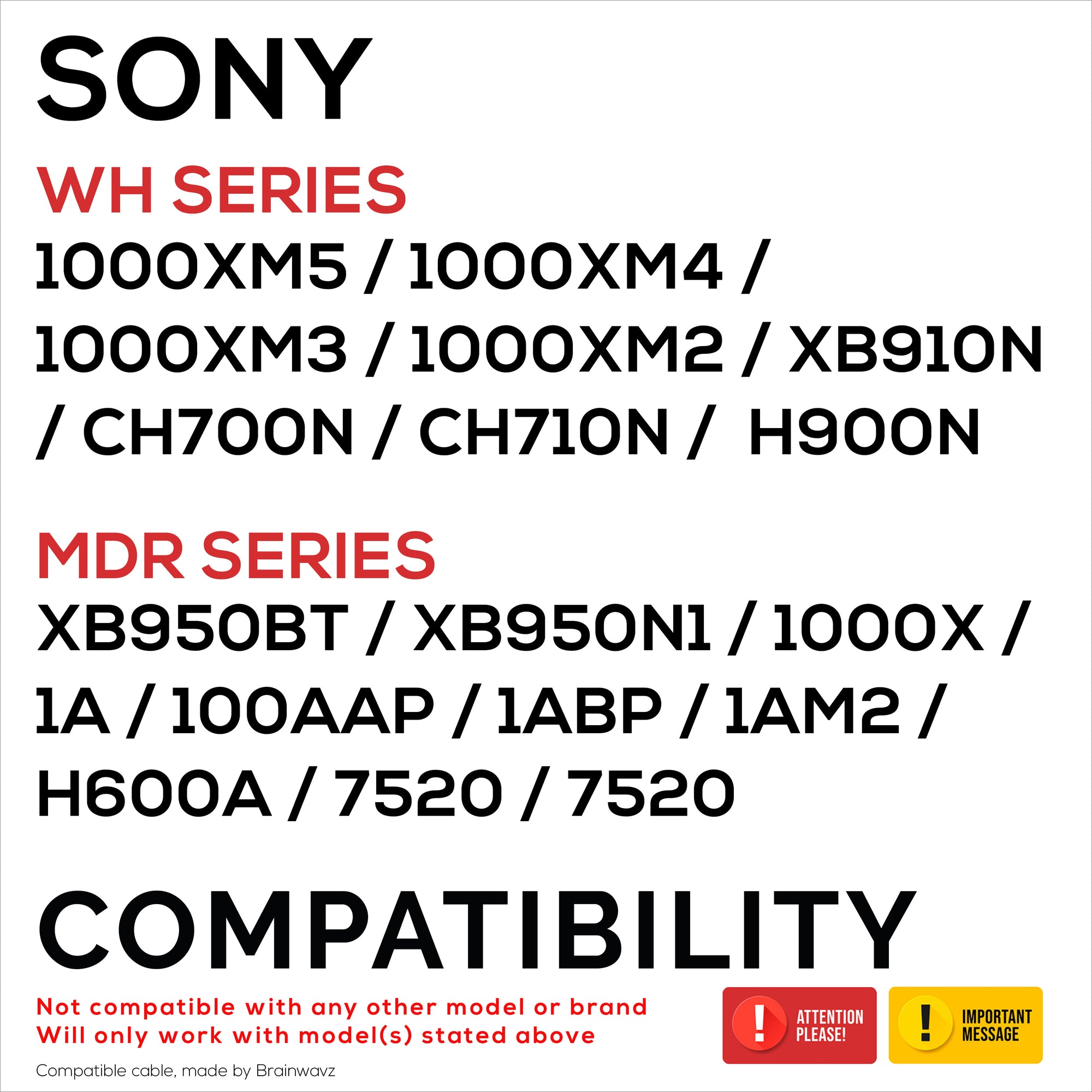 Coiled Replacement Audio Cable Compatible with Sony WH-1000XM5, 1000XM4, 1000XM3, 1000XM2, XB910N, CH700N, CH710N, MDR-XB950BT, XB950N1, 1000X