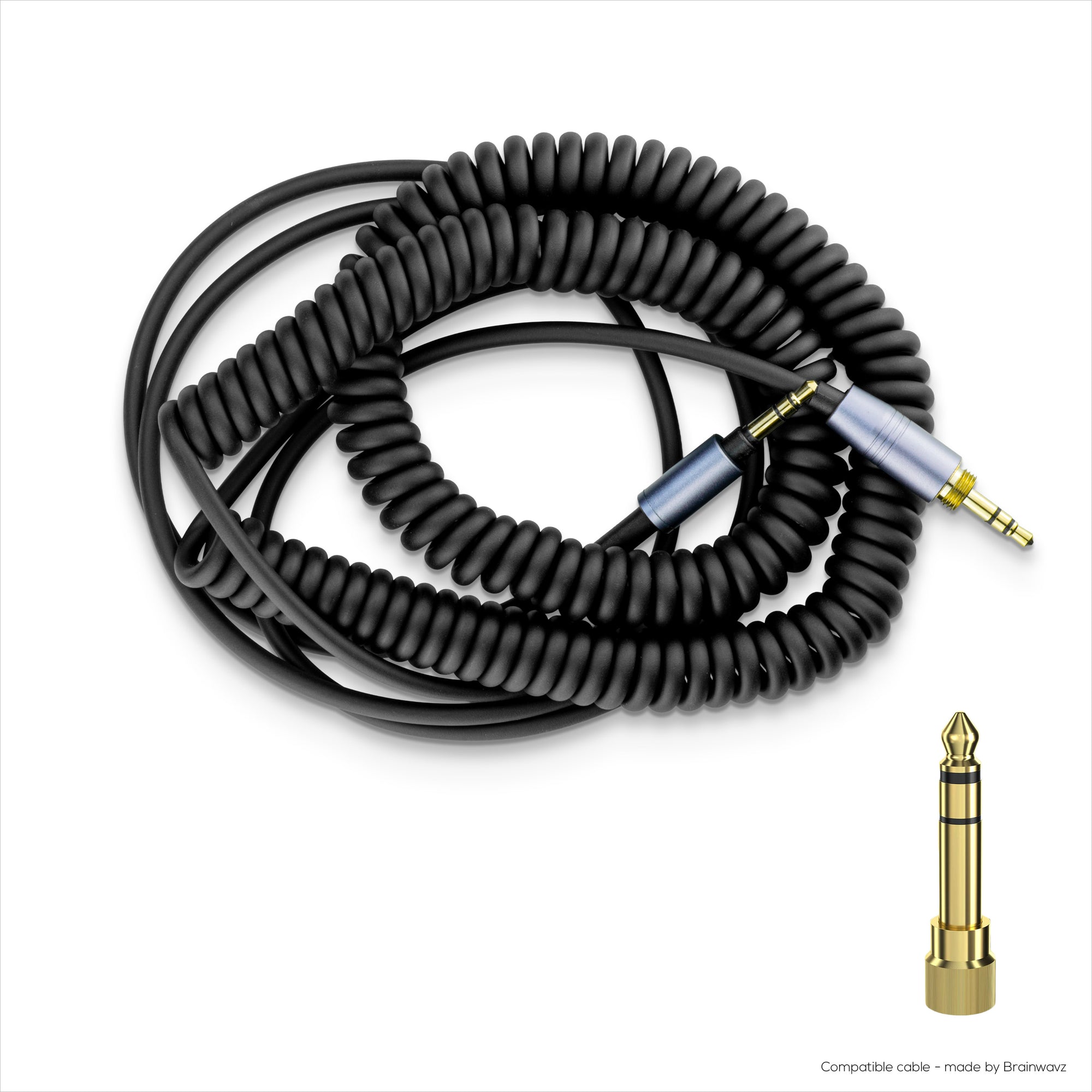 Coiled Replacement Audio Cable Compatible with Sony WH-1000XM5, 1000XM4, 1000XM3, 1000XM2, XB910N, CH700N, CH710N, MDR-XB950BT, XB950N1, 1000X