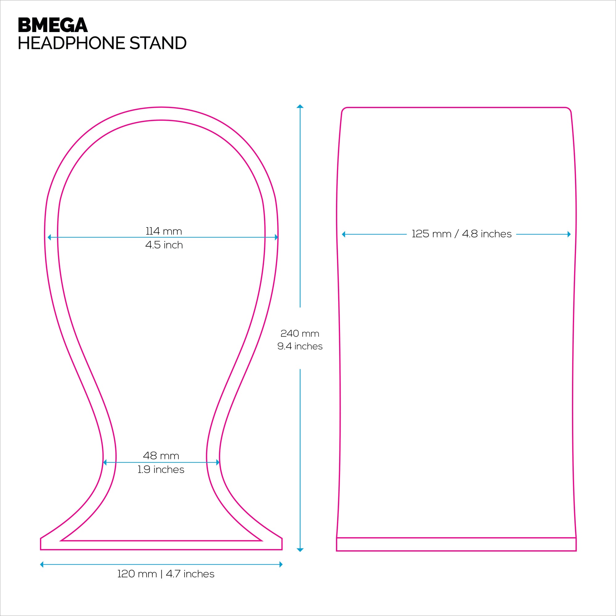 The BMEGA Headphone Stand - Suitable for All Headsets