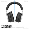 Protetores de ouvido grossos híbridos para fone de ouvido Corsair Virtuoso RGB (sem fio/XT/SE) – Espuma de memória com veludo e material híbrido de couro PU