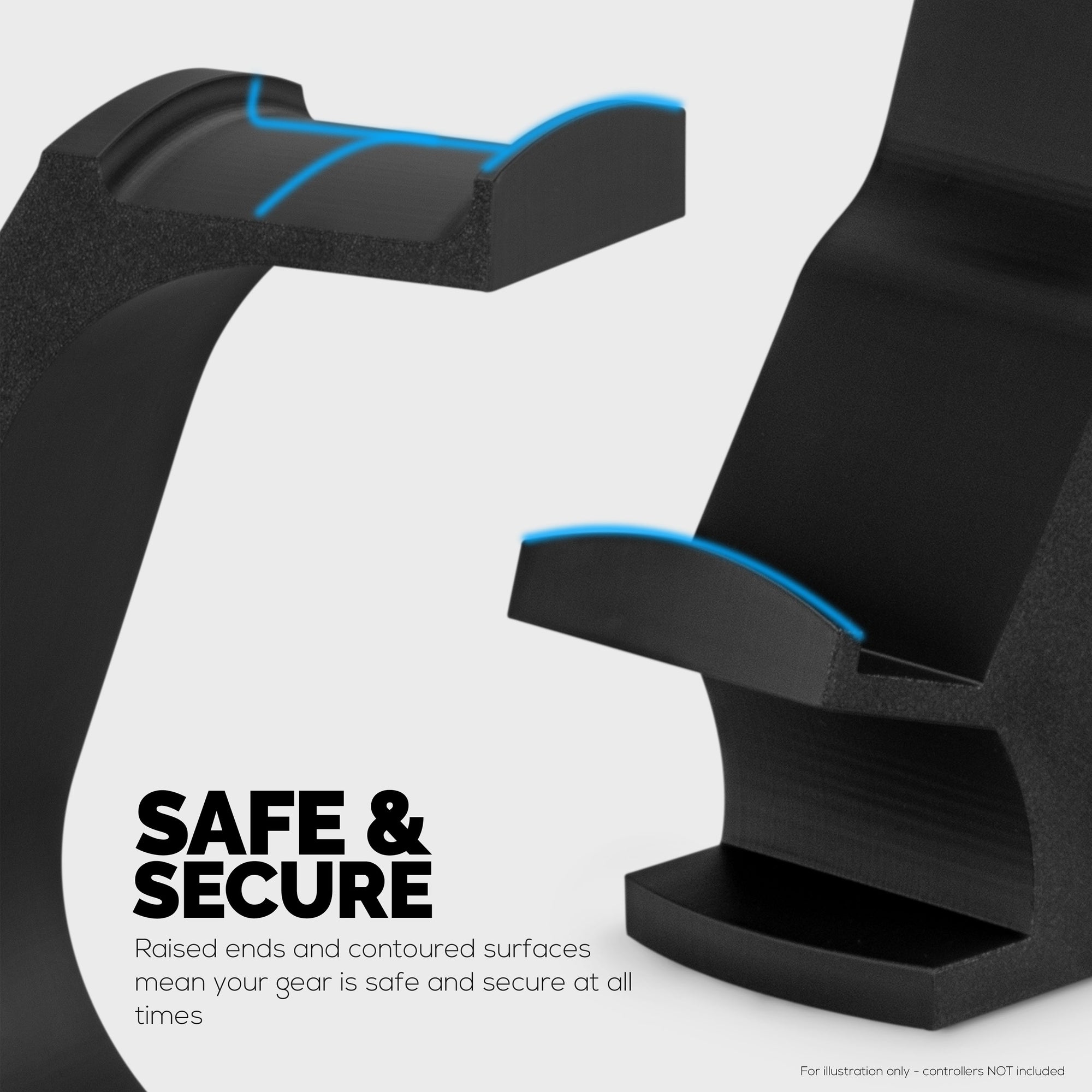 The Gravitas - Headphone Stand &amp; Game Controller Holder for Desks - Universal Design for All Types Of Headsets &amp; Gamepads