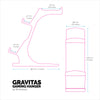 The Gravitas - デスク用ヘッドフォン スタンド & ゲーム コントローラー ホルダー - あらゆるタイプのヘッドセット & ゲームパッドに対応したユニバーサル デザイン