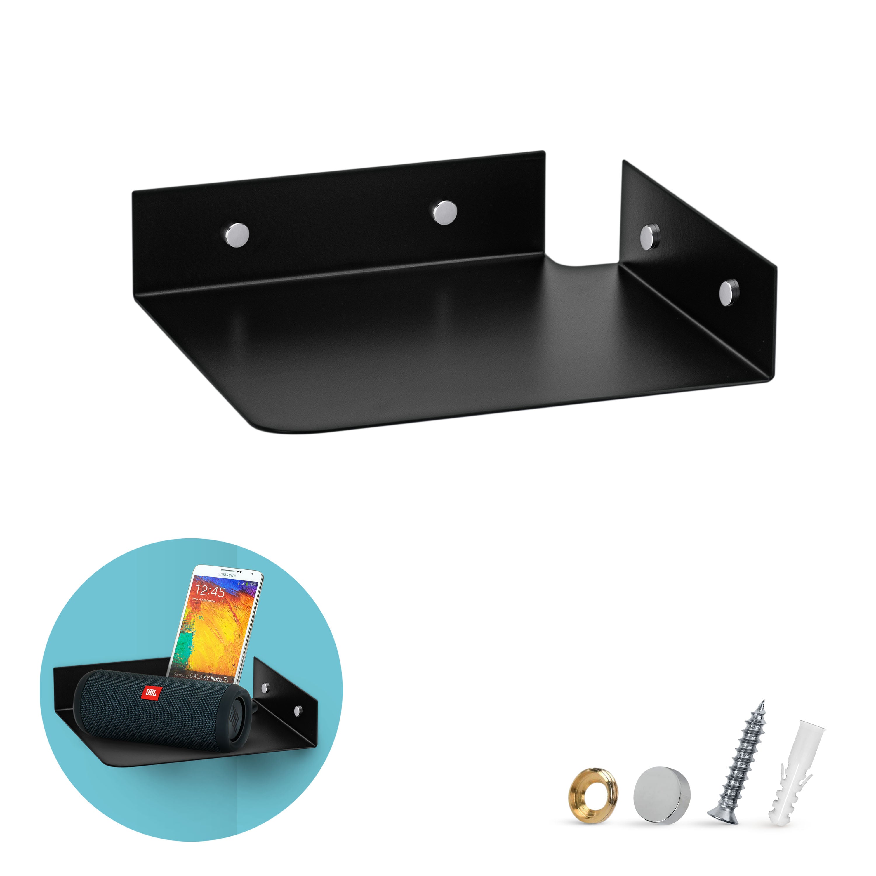 4 Small Wall Mount Shelf with Tablet & Phone Holder, Use for Baby Mon -  Brainwavz Audio