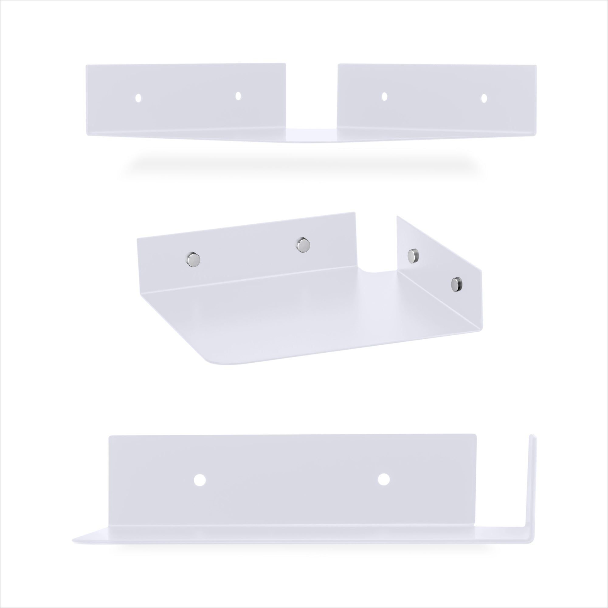 8&quot; Metal Corner Wall Mount Shelf for Baby Monitors, Security Cameras, Sonos Speaker, Also For Wif Routers, Decor, Plants, Router, Photos, Kitchen, Bathroom, Cable Box &amp; More