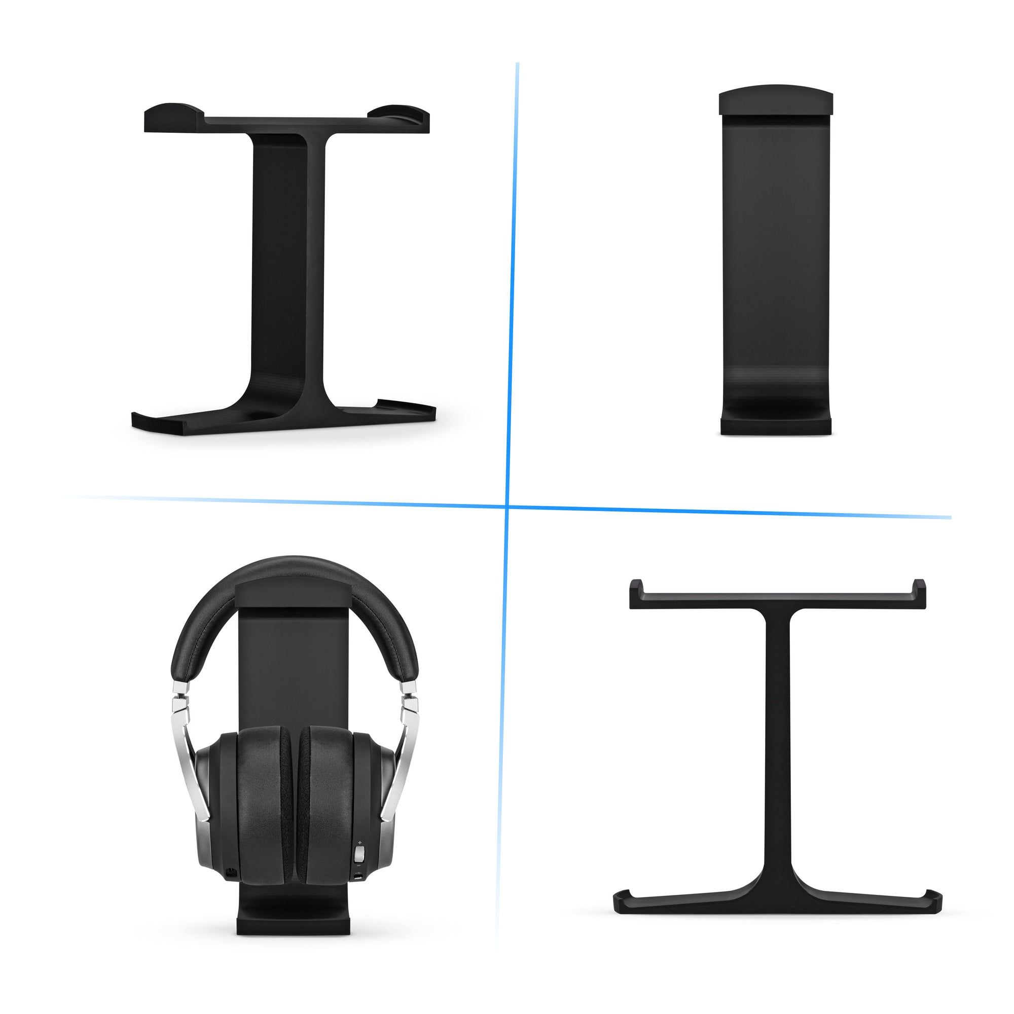 The Icon - Dual Headphone Stand for Desk - Universal Design for All Gaming &amp; Audio Headsets