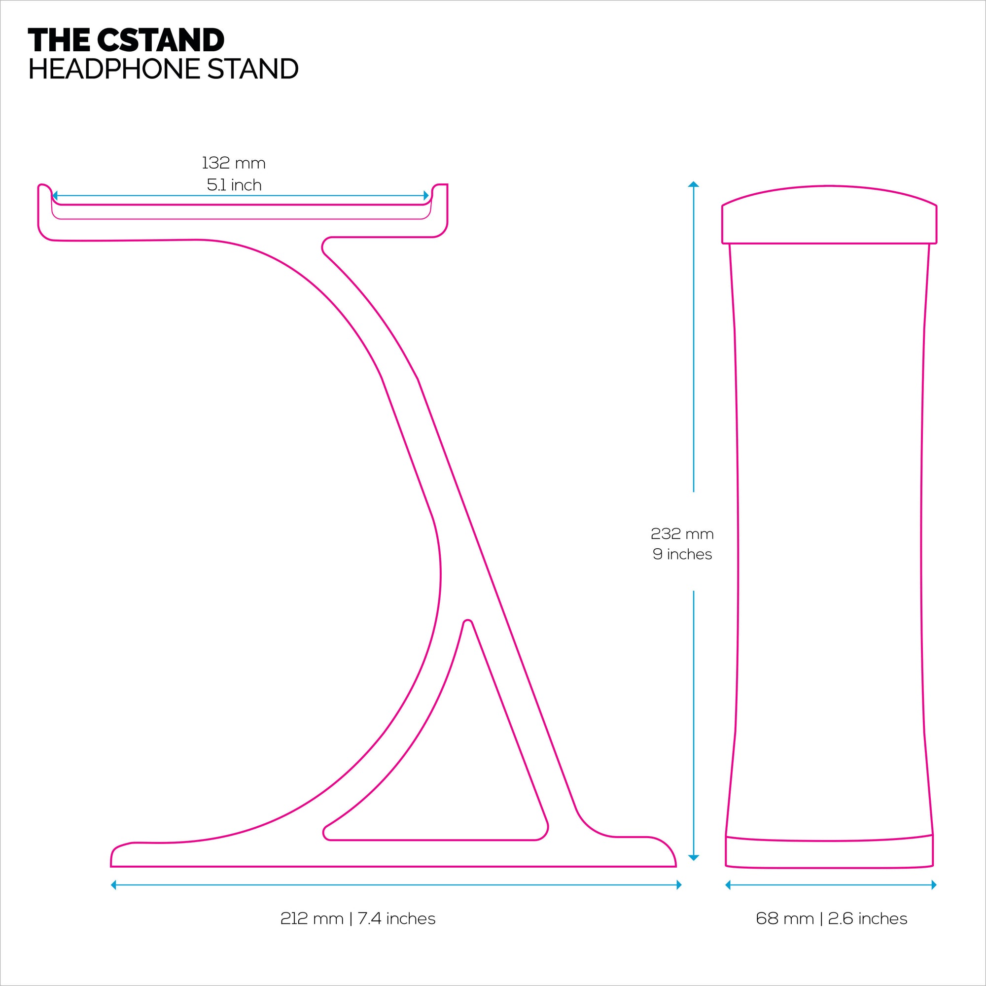 The CSTAND - Headphone Stand for Desks - Universal Design for All Gaming &amp; Audio Headsets