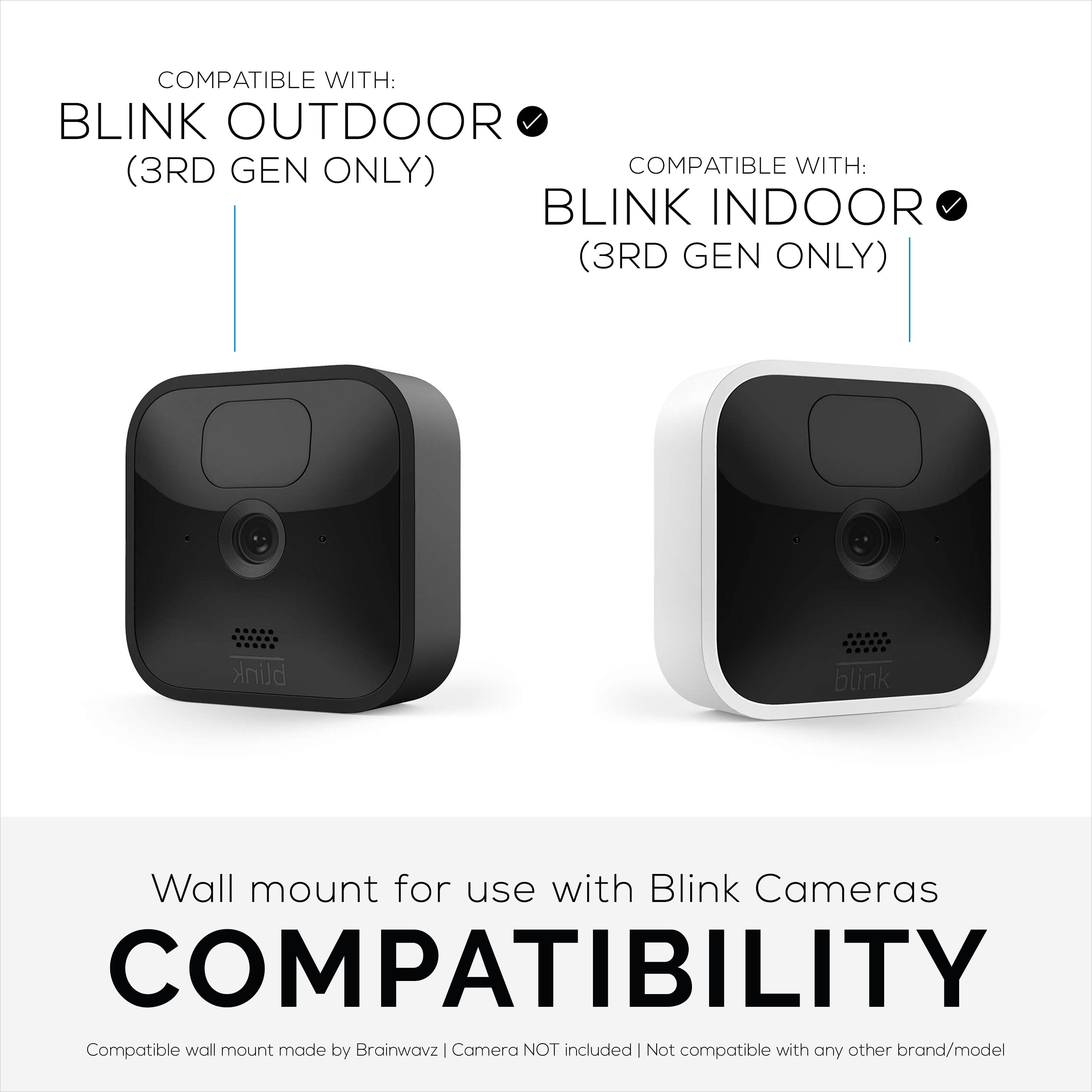 Adhesive Blink Outdoor Indoor Camera (3rd Gen) Mount, 2 Pack