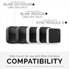 Adesivo Blink Outdoor Indoor (3ª geração) e montagem de câmera com módulo de sincronização, suporte de pacote 3 + 1, instalação sem complicações, sem parafusos, suporte de suporte sem bagunça