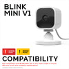 Support mural d'angle pour caméra de sécurité Blink Mini (lot de 2) - Support adhésif, support sans tracas, ruban adhésif VHB 3M solide, sans vis, sans désordre (Blanc)