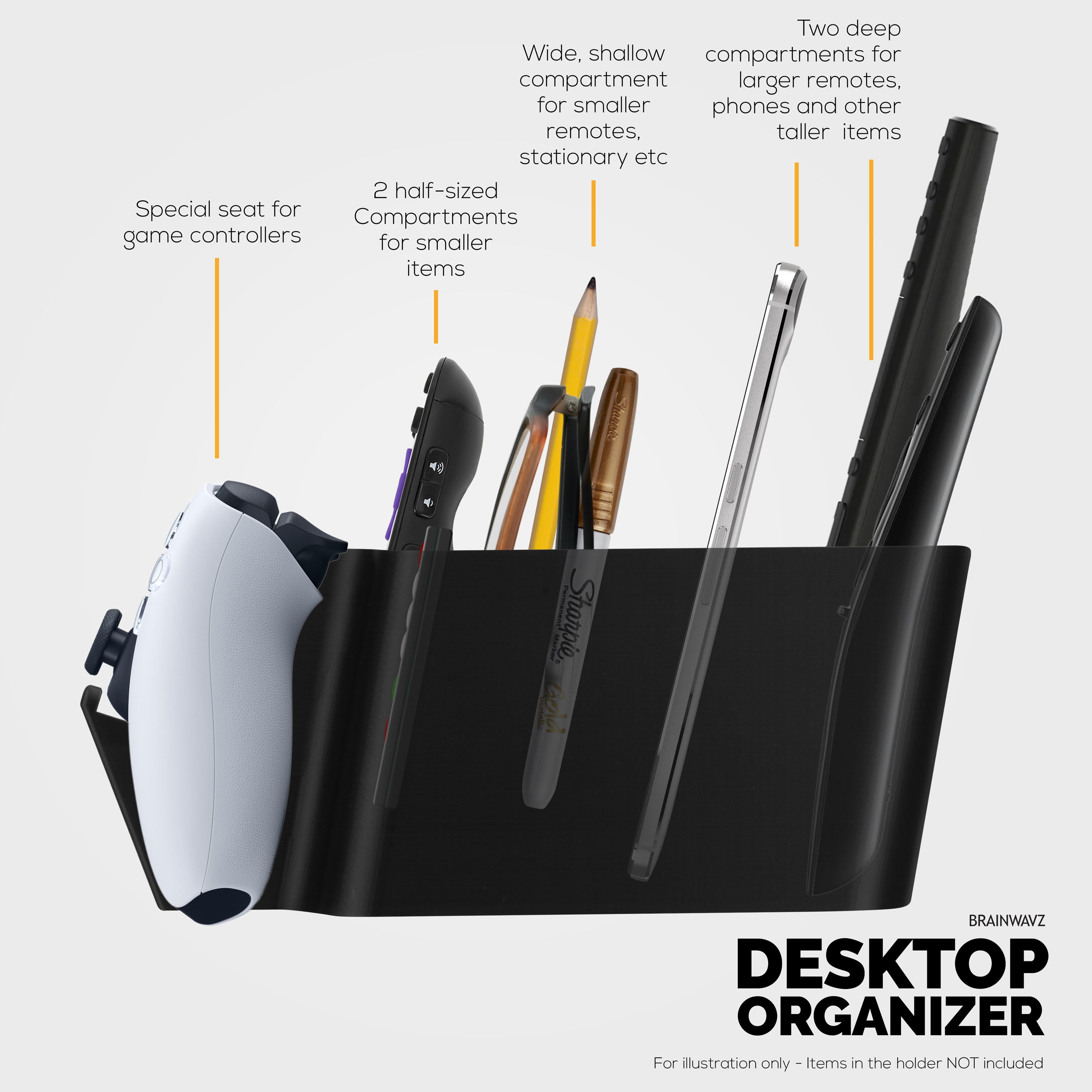 Game Controller & Remote Control Holder Organizer, Ideal for Side Tabl ...