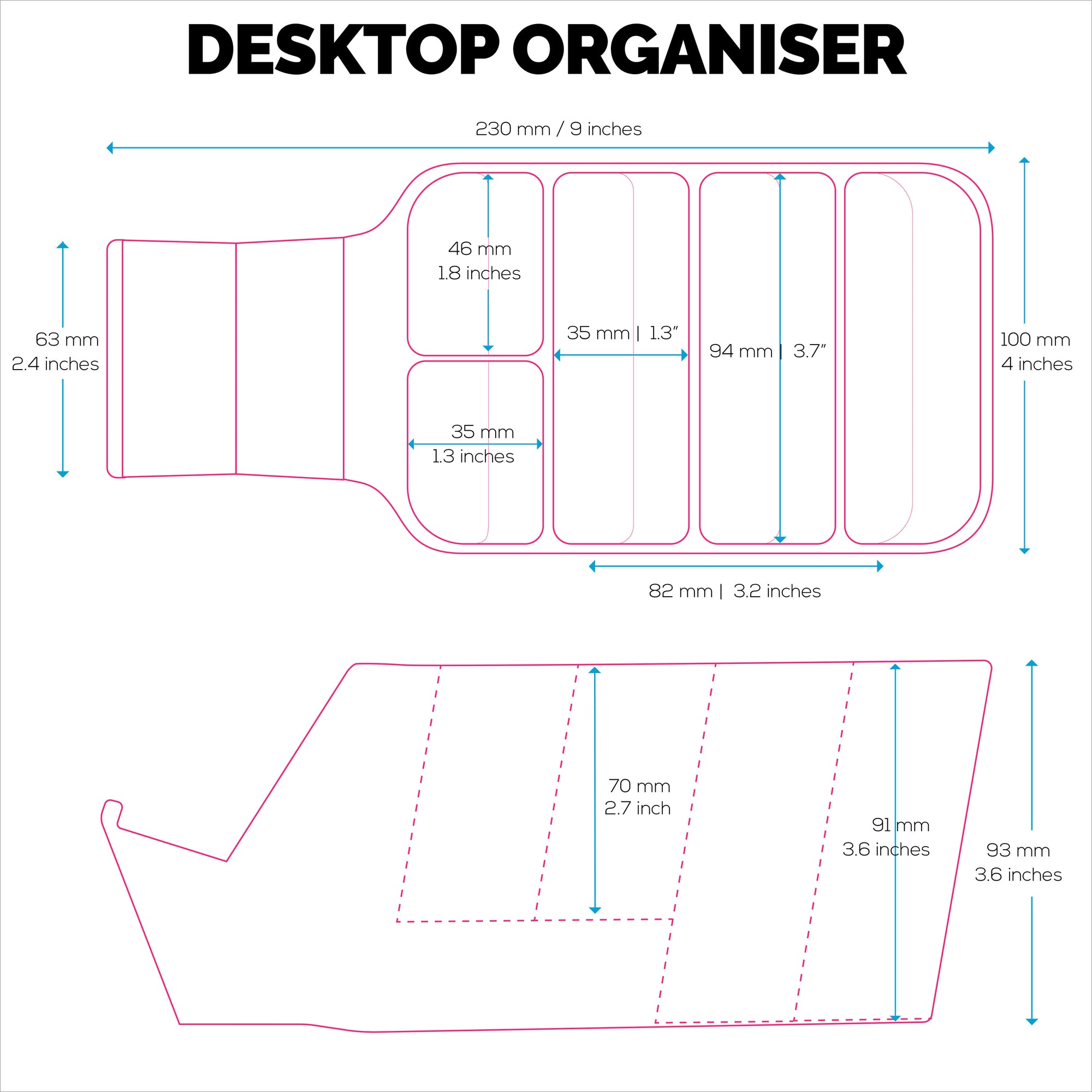 Game Controller &amp; Remote Control Holder Organizer, Ideal for Side Tables &amp; Desktops (For 3 to 4 Remotes, 1 Game Controller, Pens &amp; Stationery)