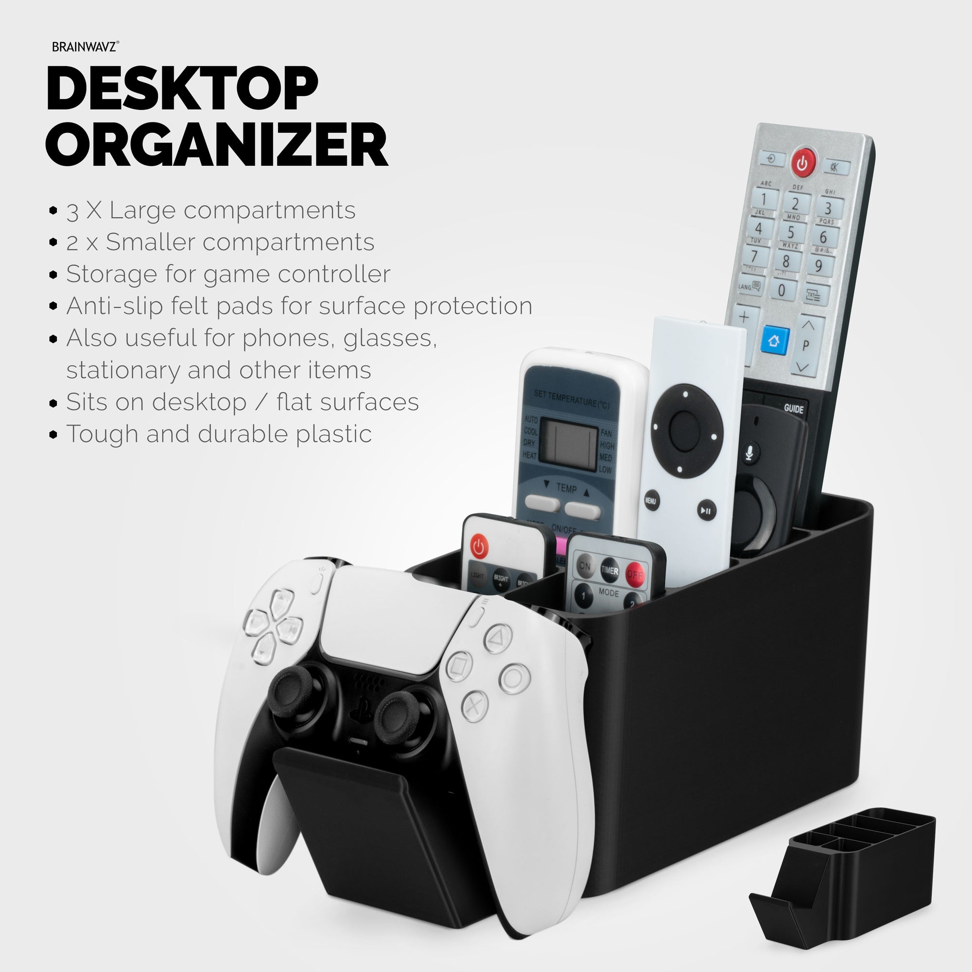 Table Controller Game Controller & Remote Control Holder Organizer, Ideal for Side Tabl ...