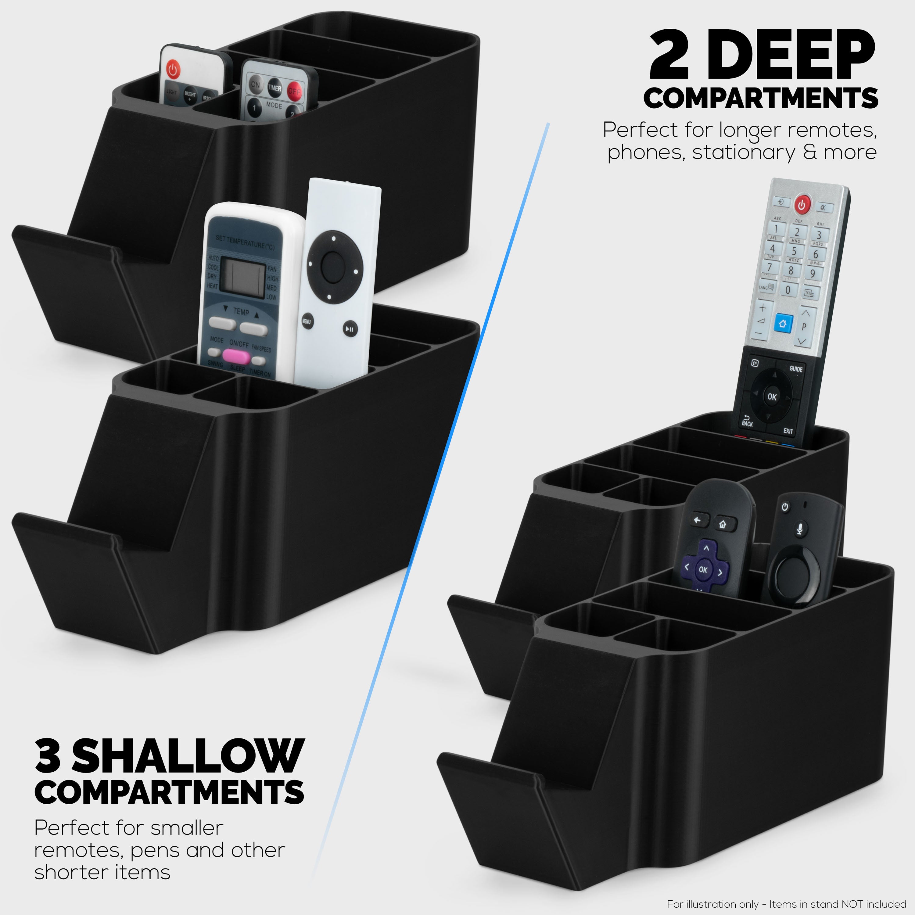 Table Box Dvd Remote Game Controller & Remote Control Holder Organizer, Ideal for Side Tabl ...