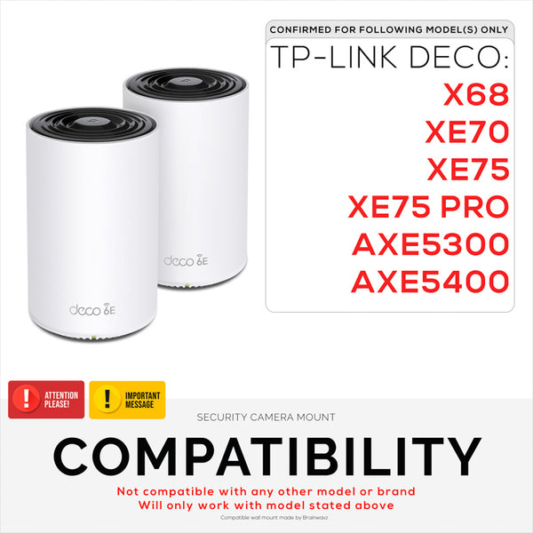 Tp-link decoウォールマウント,省スペース,壁掛けブラケット,x68,xe75 TP-Link Deco XE75 Pro/XE75用壁掛けウォールマウントブラケット(3個パック)